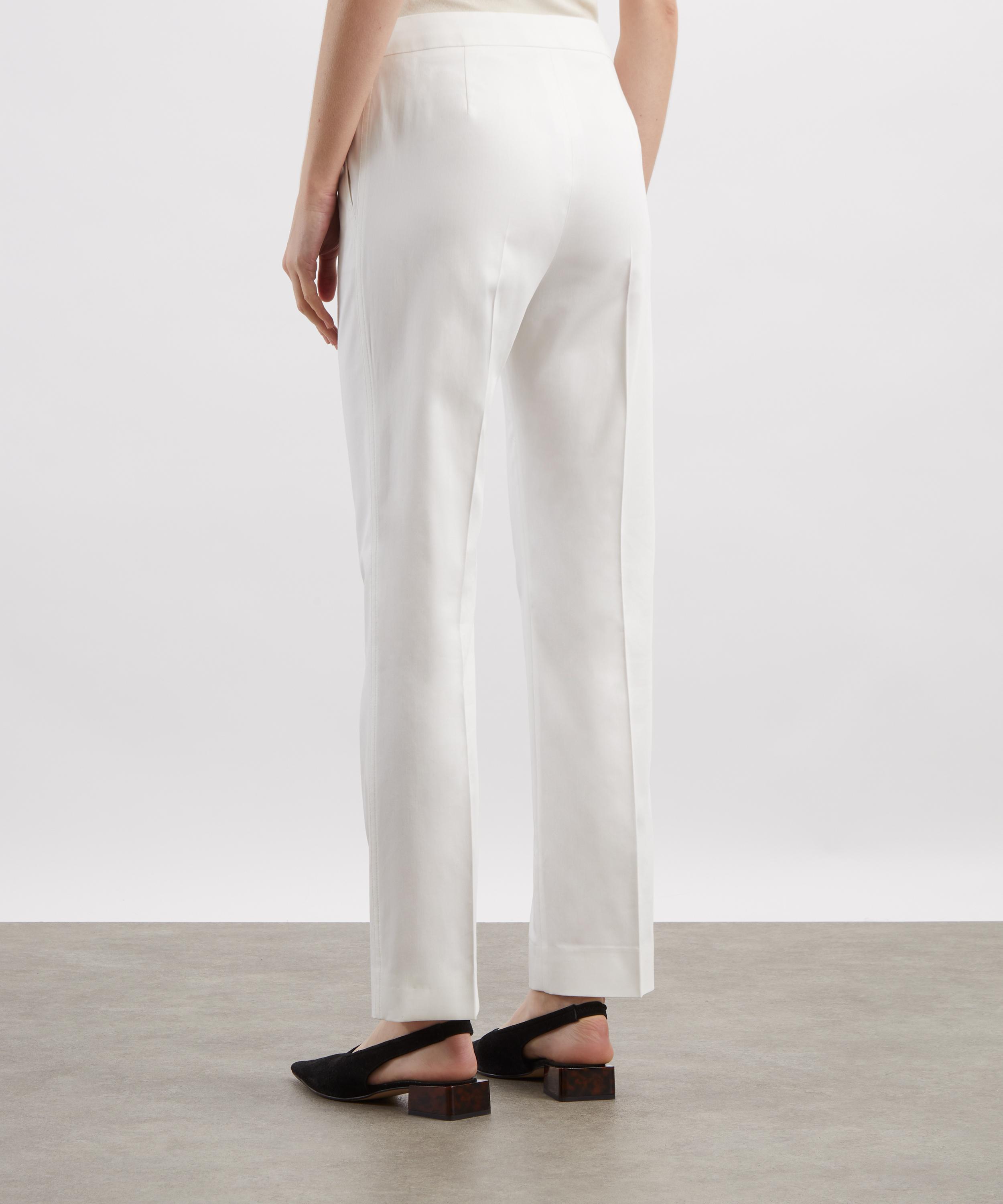 Max Mara - Okra Satin Slim-Fit Trousers image number 3