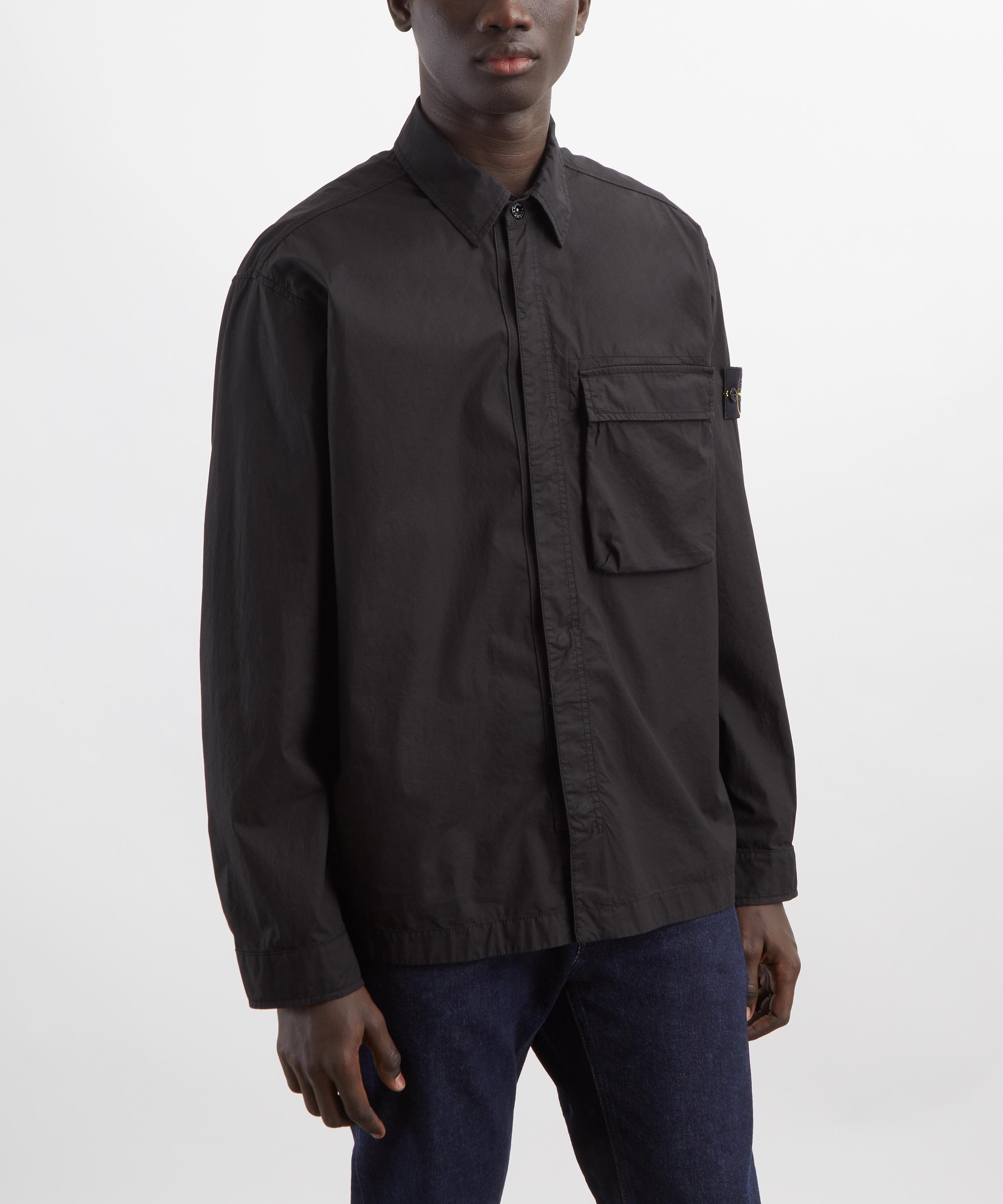 Stone Island - Black Logo Patch Long-Sleeve Shirt image number 2