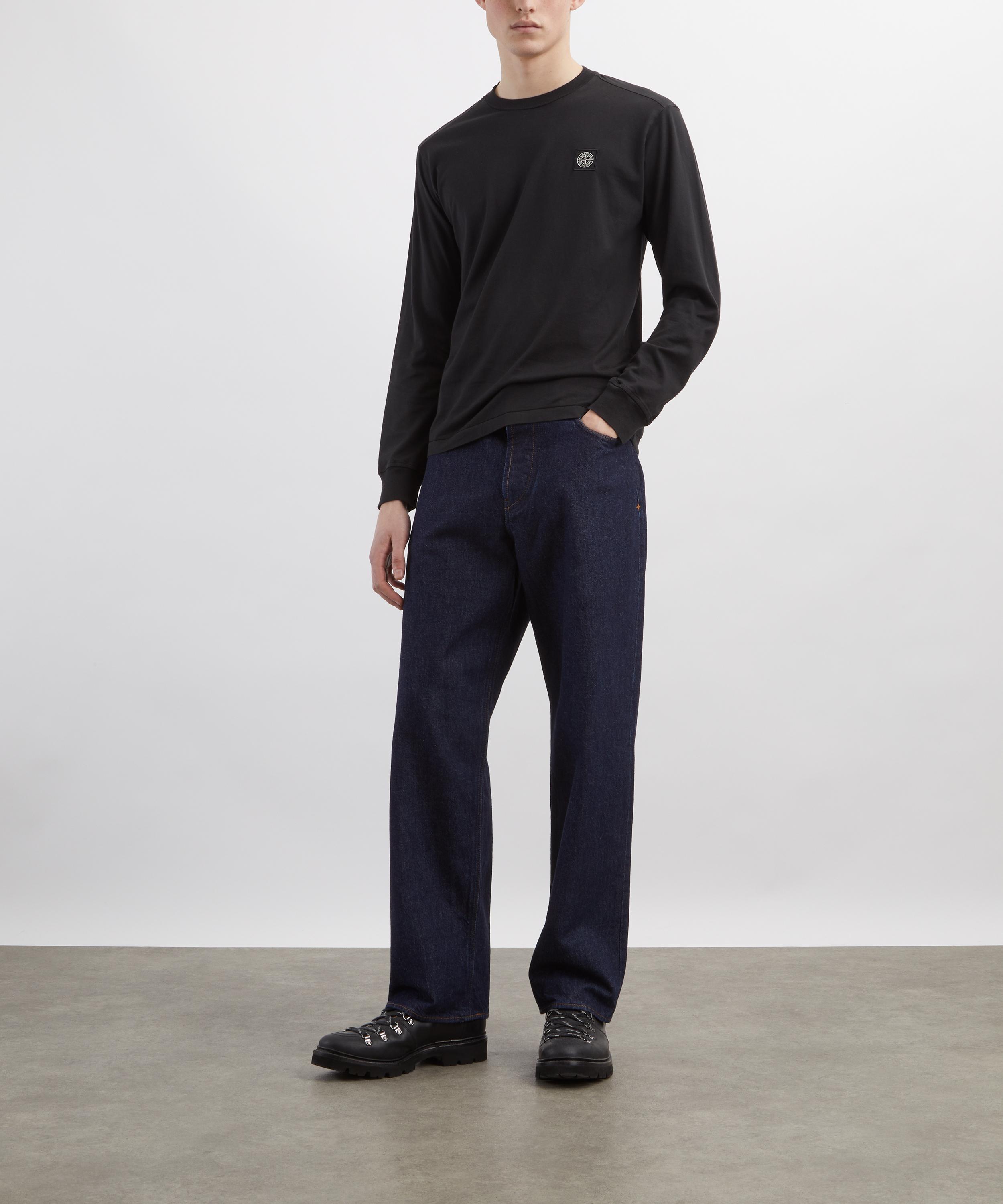 Stone Island - Charcoal Cotton Jersey Long-Sleeve T-Shirt image number 1