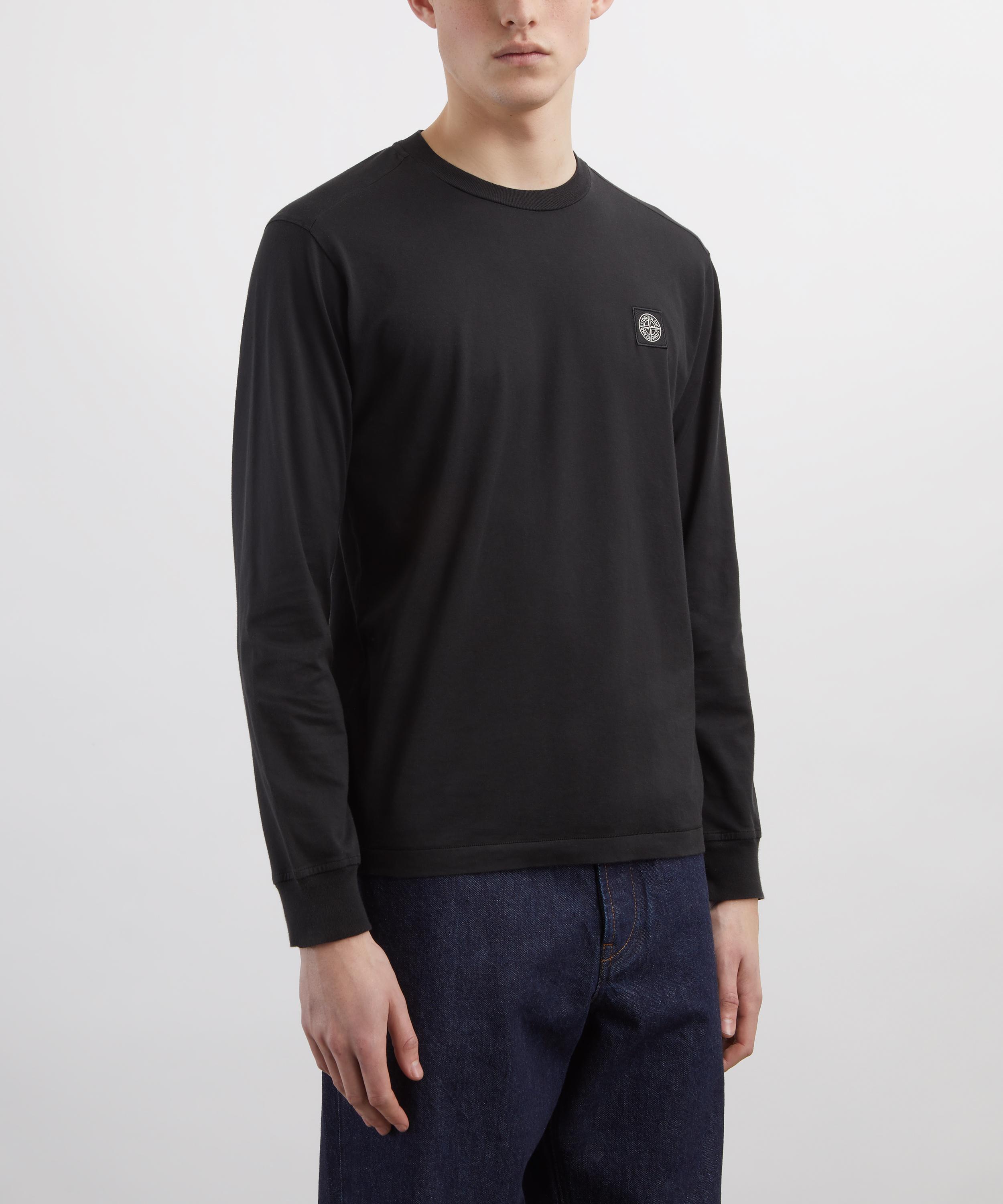 Stone Island - Charcoal Cotton Jersey Long-Sleeve T-Shirt image number 2