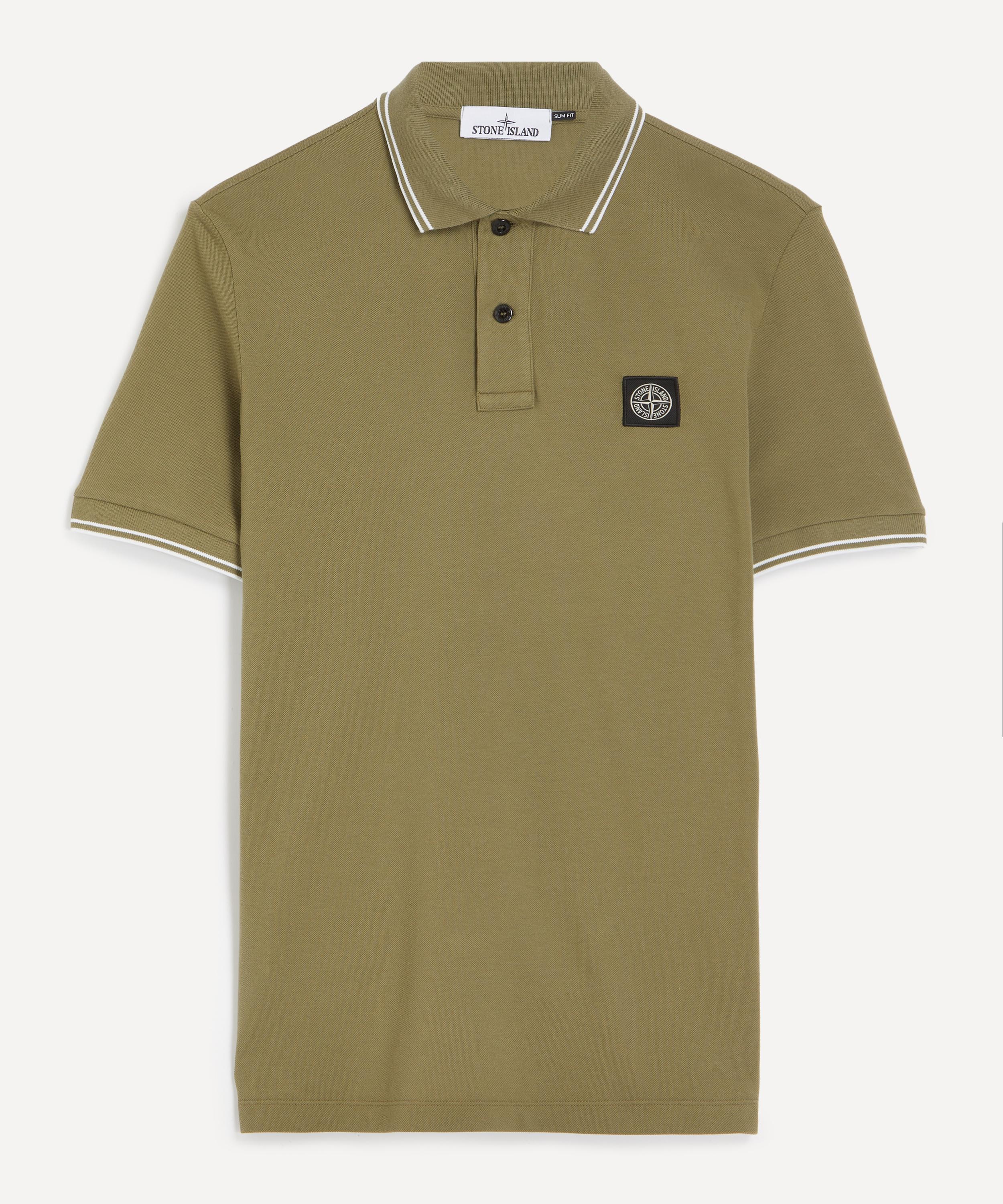 Stone Island - Military Green Cotton Piqu&eacute; Polo