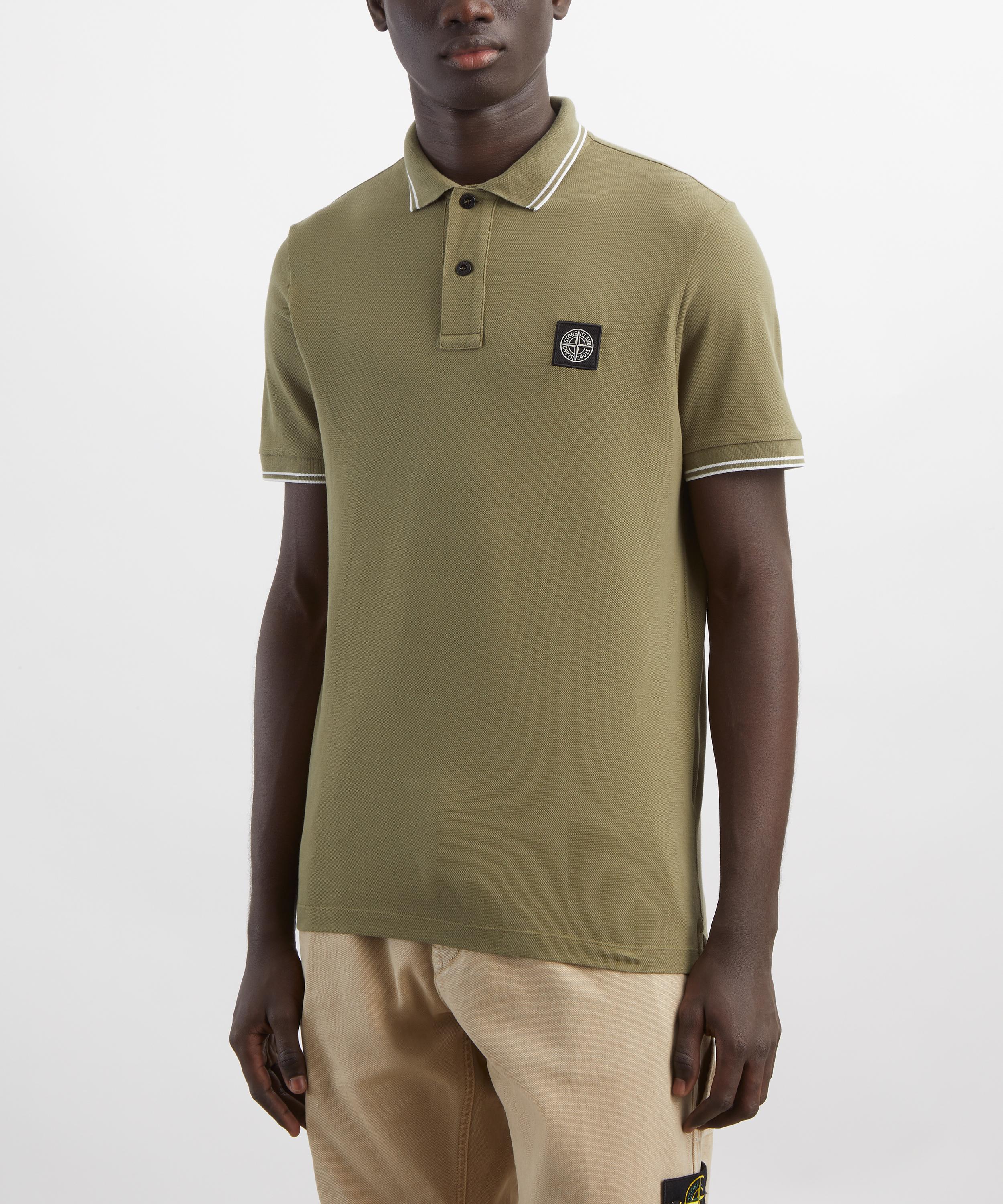 Stone Island - Military Green Cotton Piqu&eacute; Polo image number 2