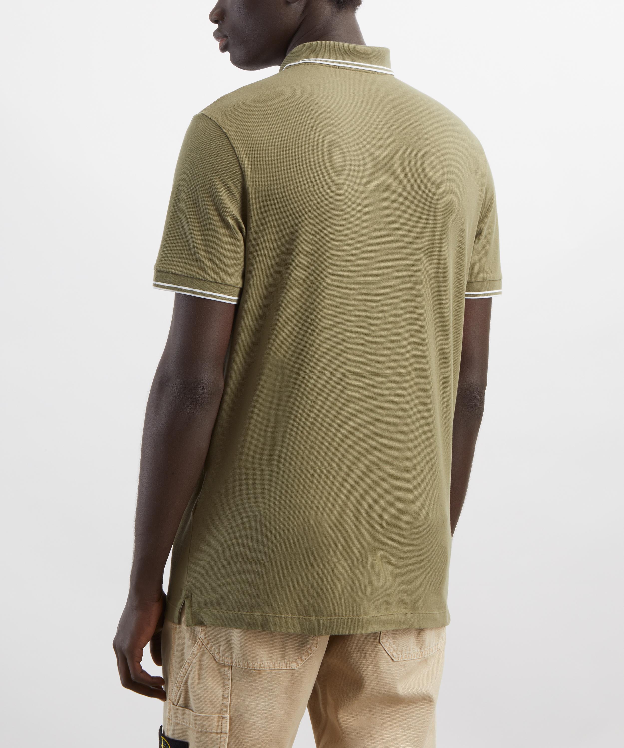 Stone Island - Military Green Cotton Piqu&eacute; Polo image number 3