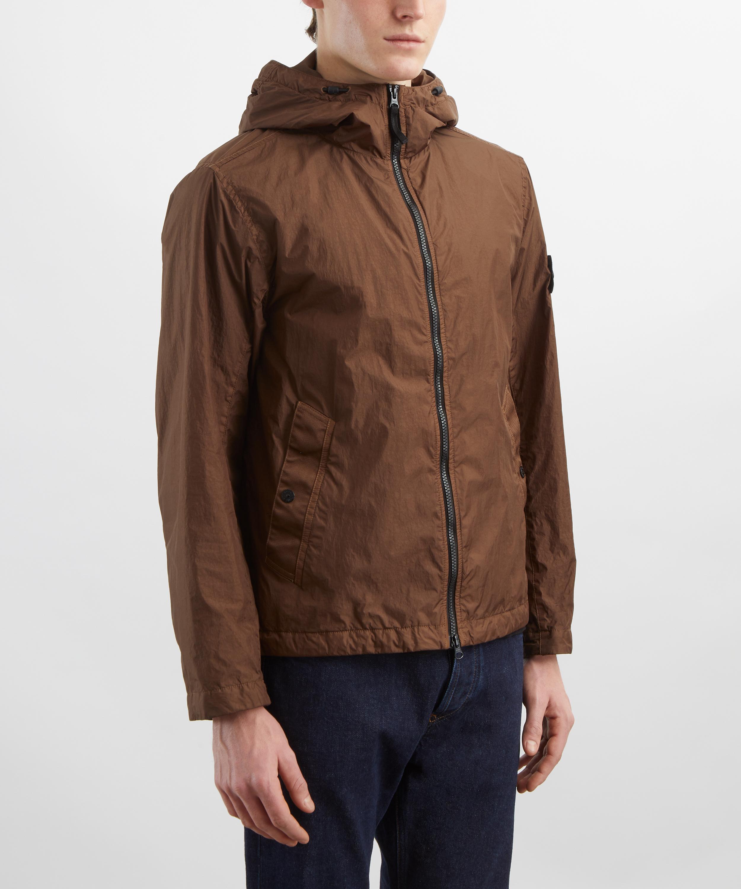 Stone Island - Brown Crinkle Reps Hooded Jacket image number 2
