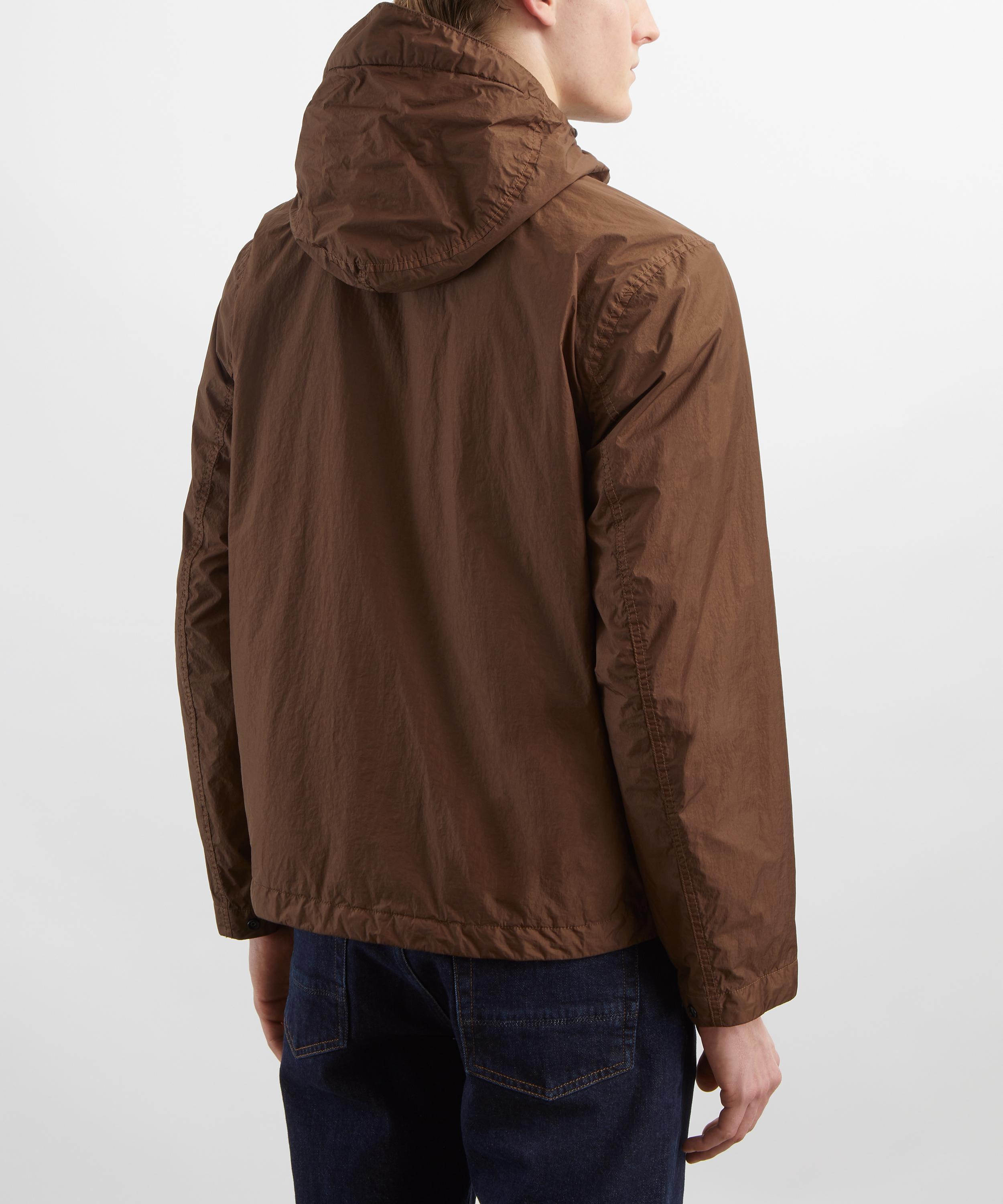 Stone Island - Brown Crinkle Reps Hooded Jacket image number 3