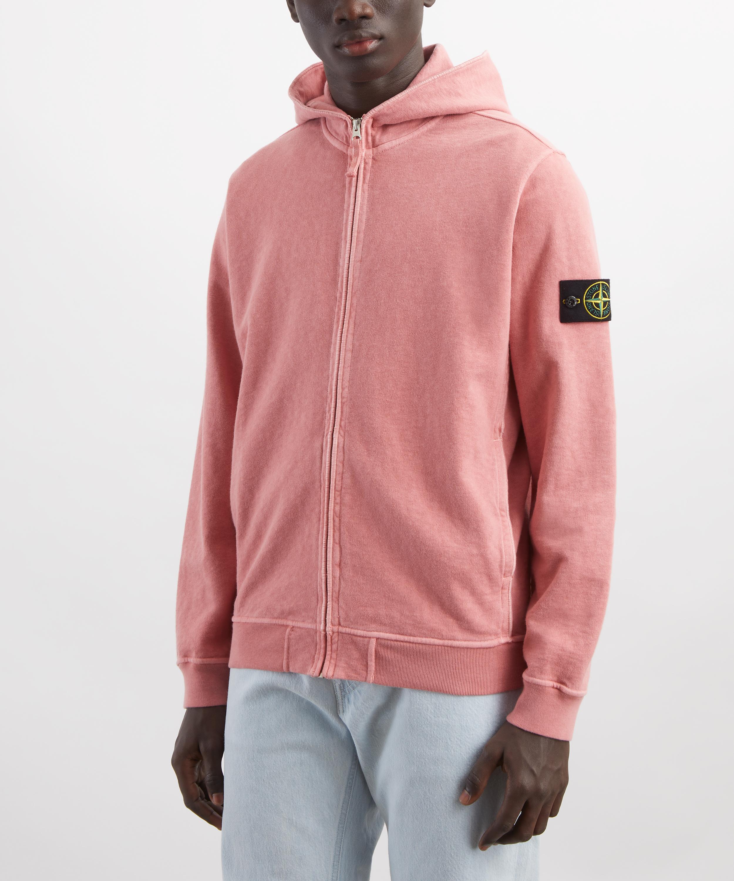Stone Island - Malfil&eacute; Fleece Zip-Up Hooded Sweatshirt image number 2