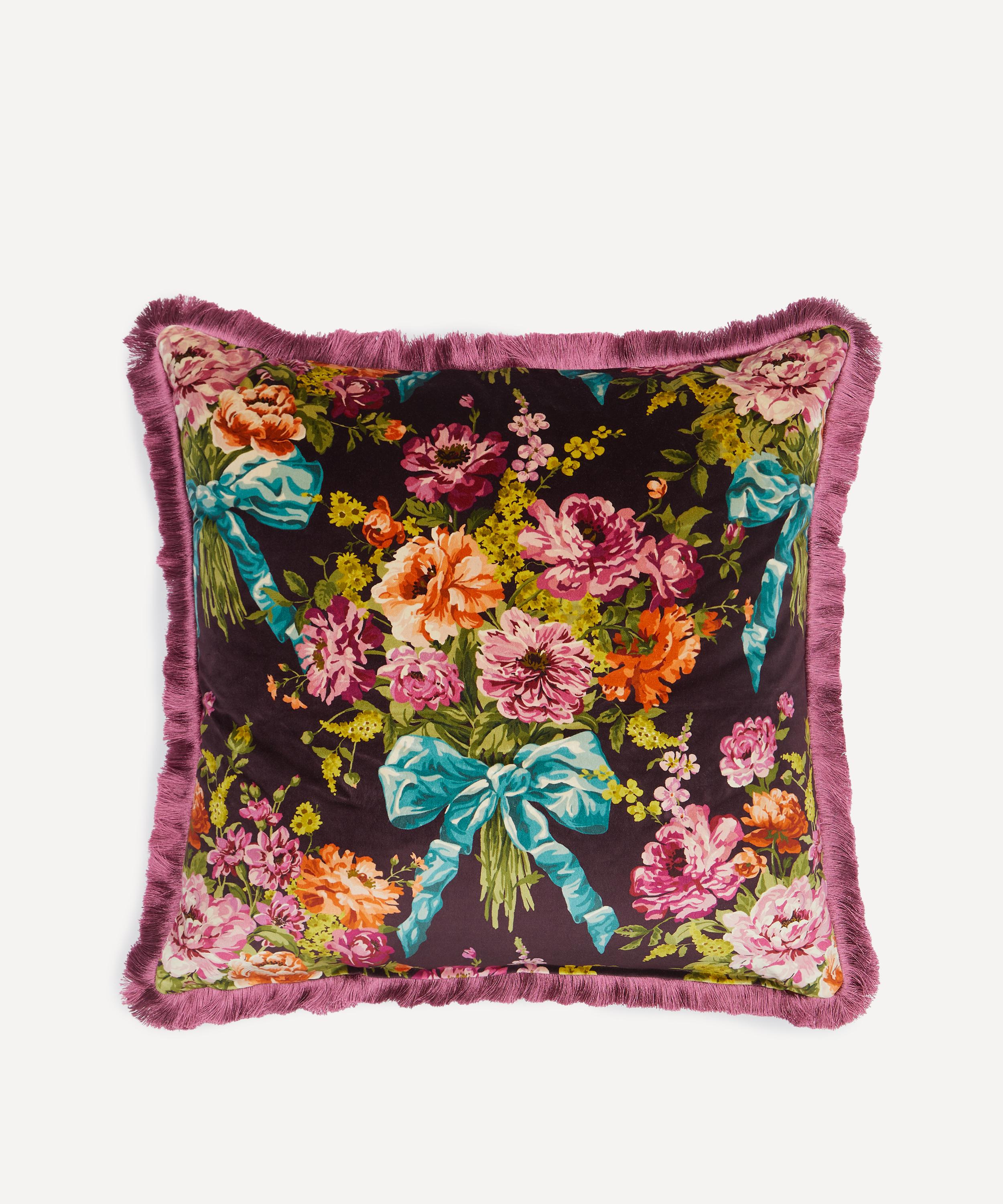 Liberty - Bow Bouquet Velvet Cushion image number 1