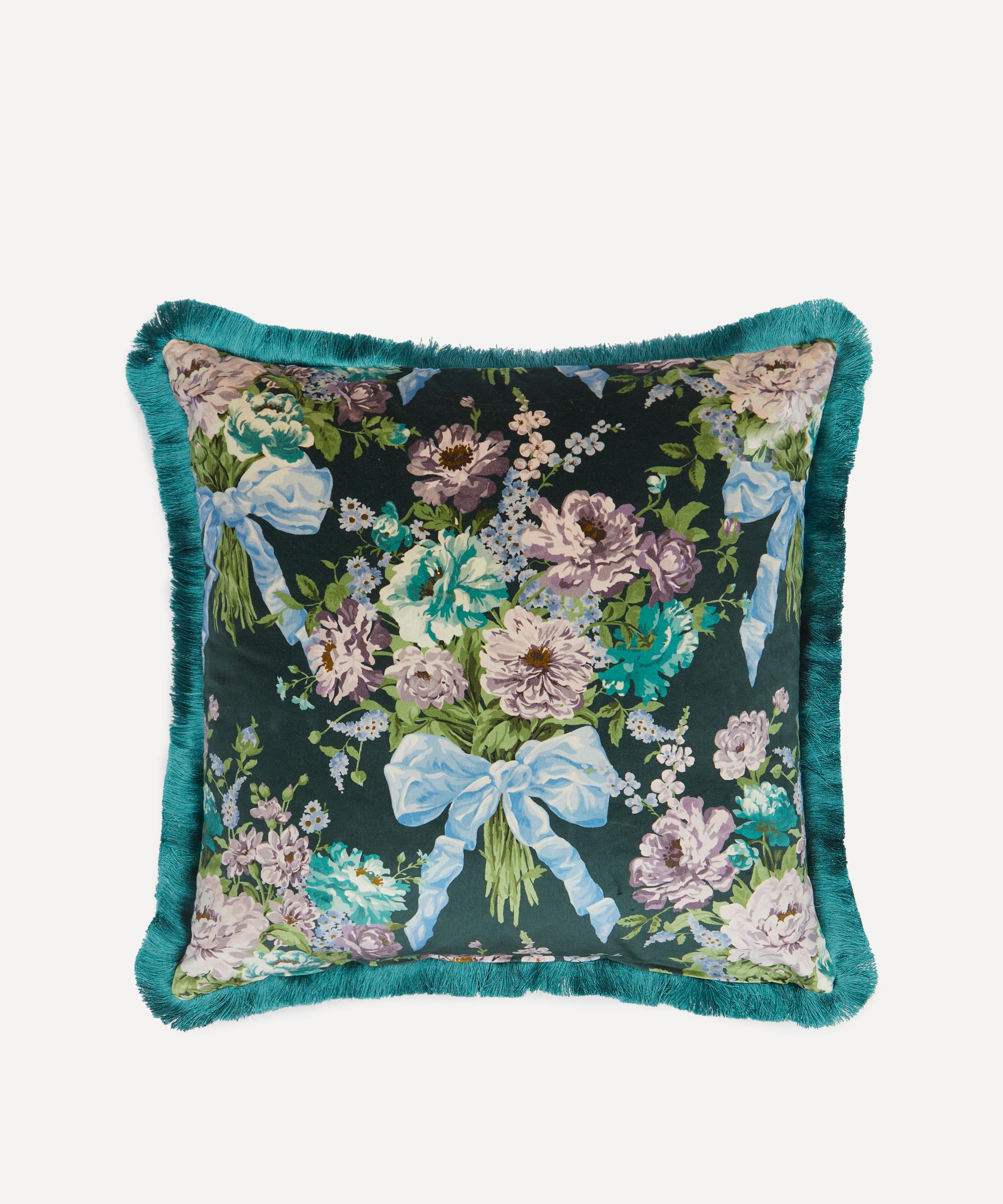 Liberty - Bow Bouquet Velvet Cushion image number 1