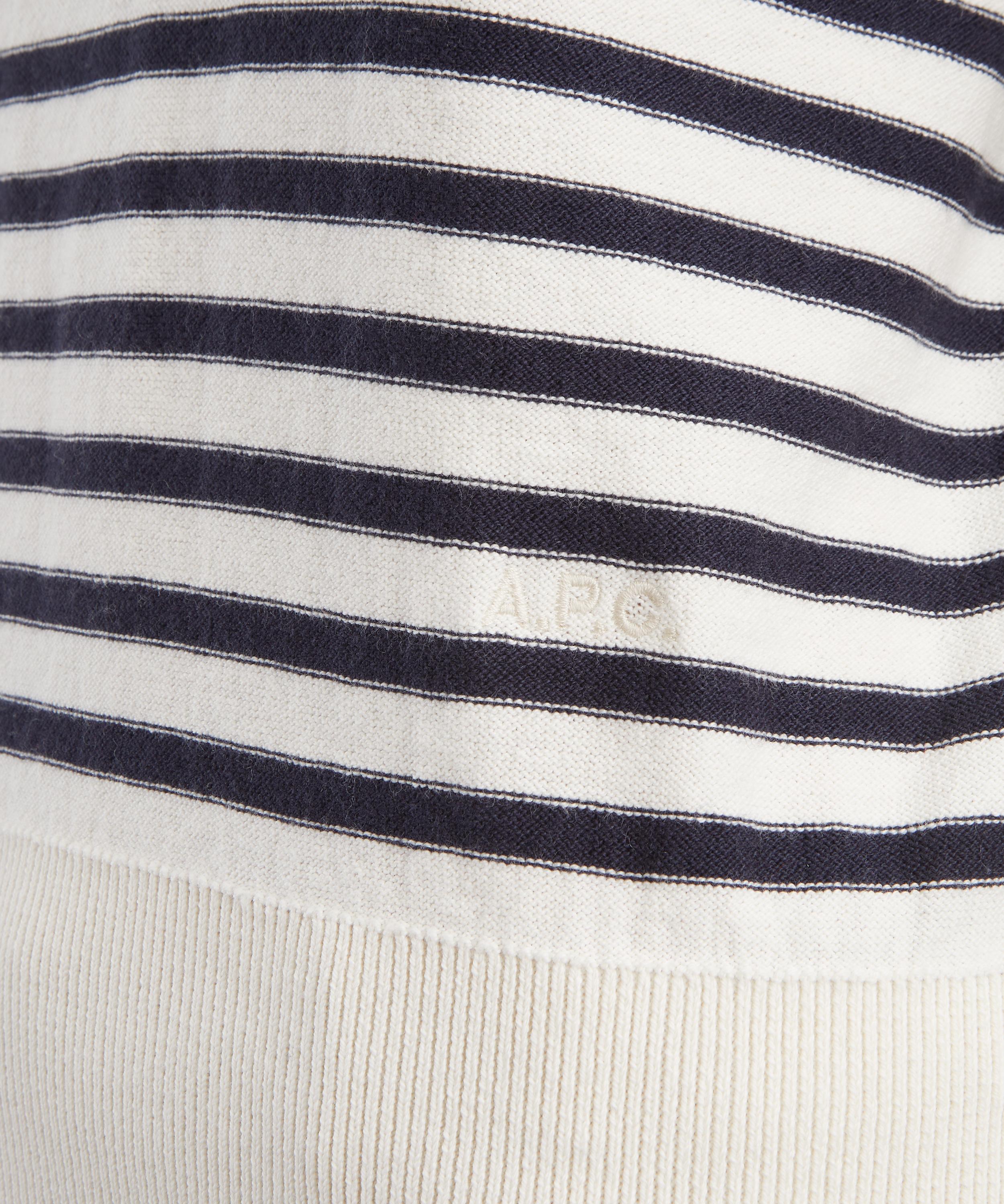 A.P.C. - Ruby Striped Cotton-Cashmere Polo image number 4