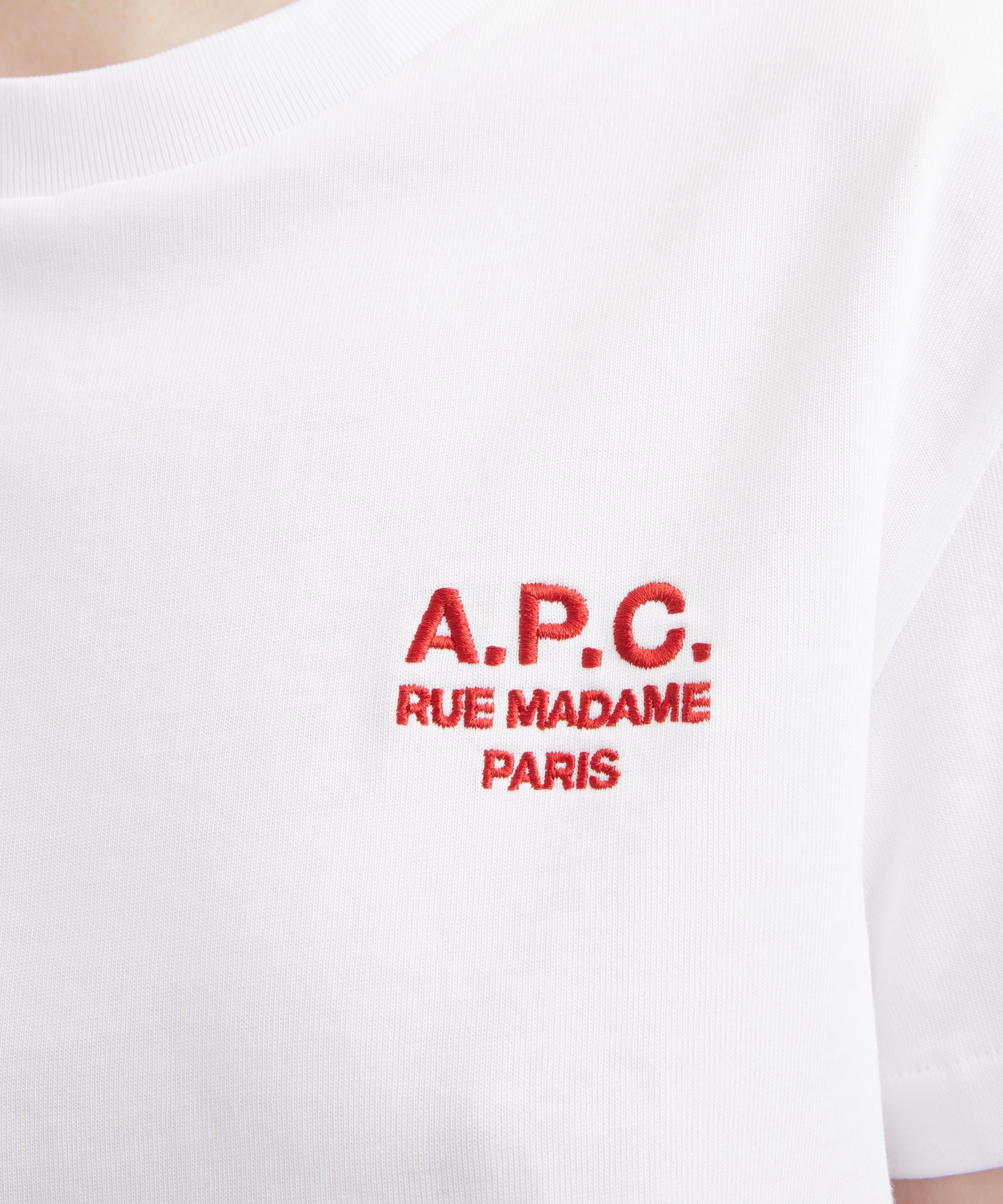 A.P.C. - White Boxy Rue Madame T-Shirt image number 4