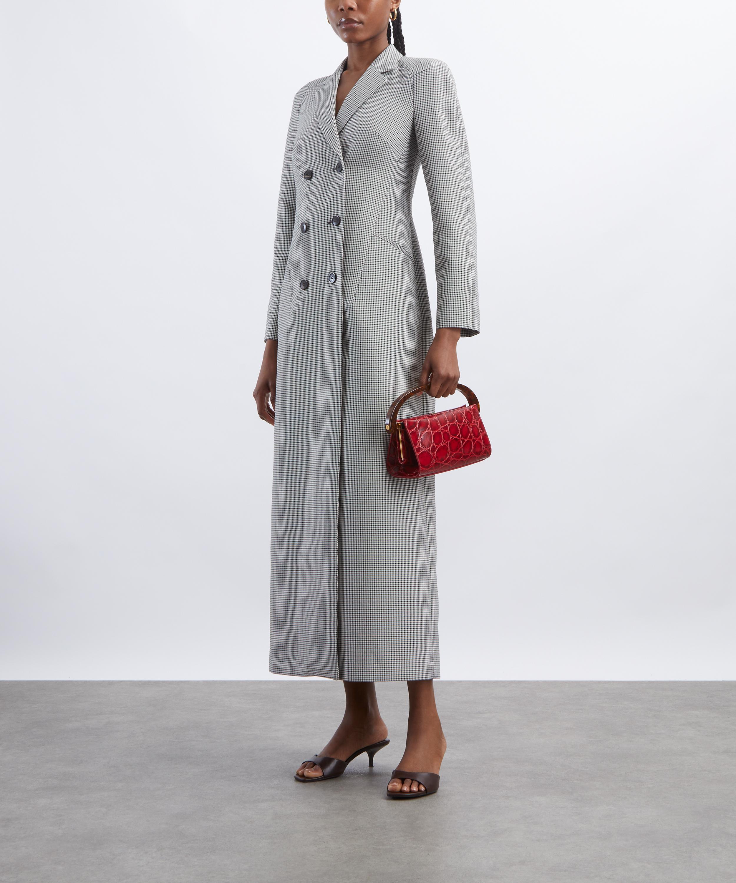 Dries Van Noten - Longline Double-Breasted Check Coat image number 1