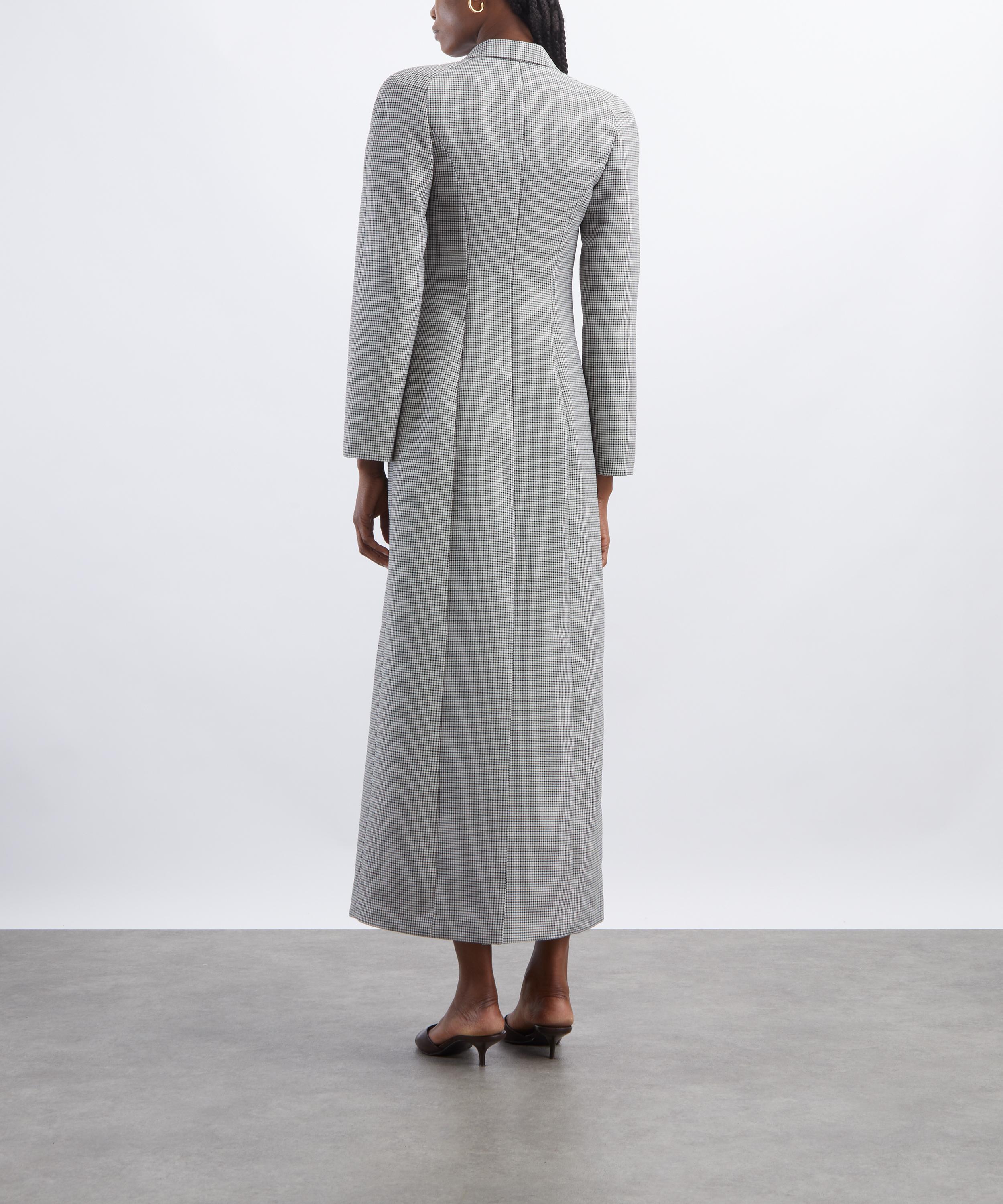 Dries Van Noten - Longline Double-Breasted Check Coat image number 3