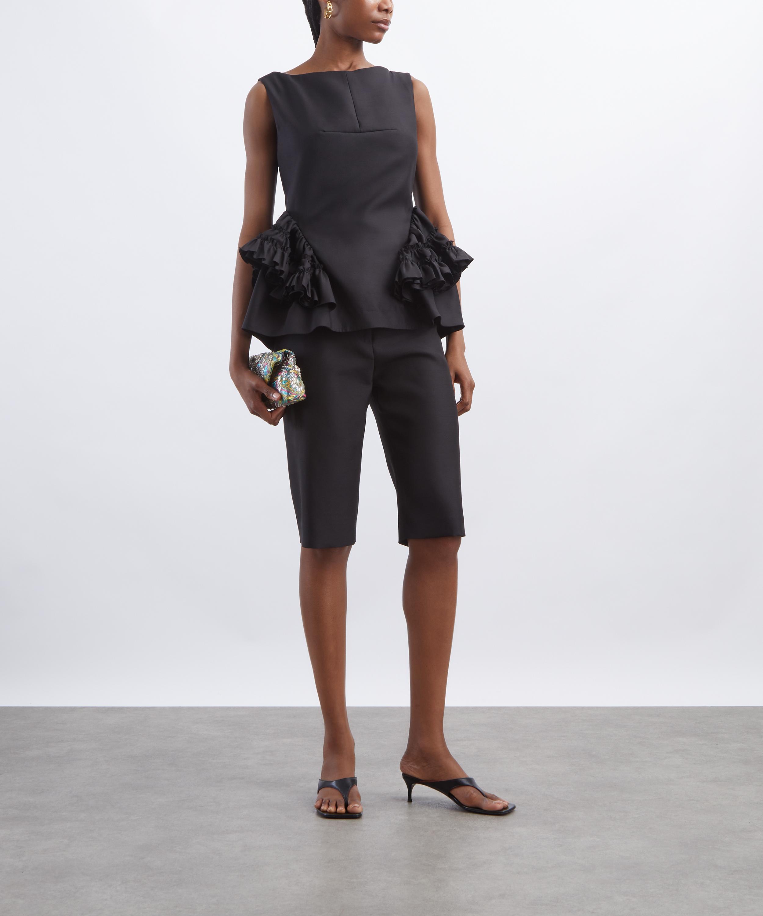 Dries Van Noten - Black Ruffled Peplum Top image number 1