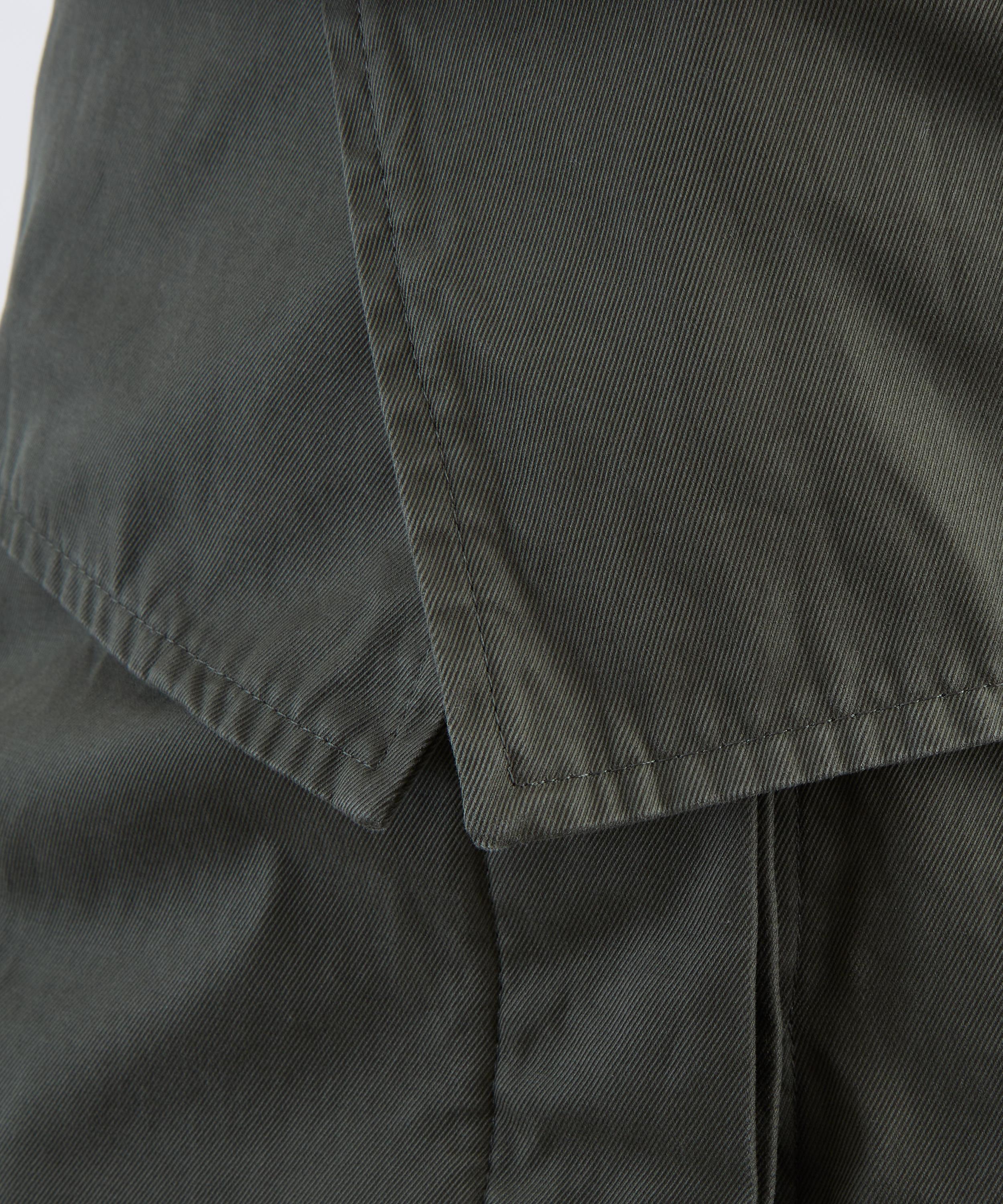 Dries Van Noten - Khaki Fold-Over Twill Trousers image number 4