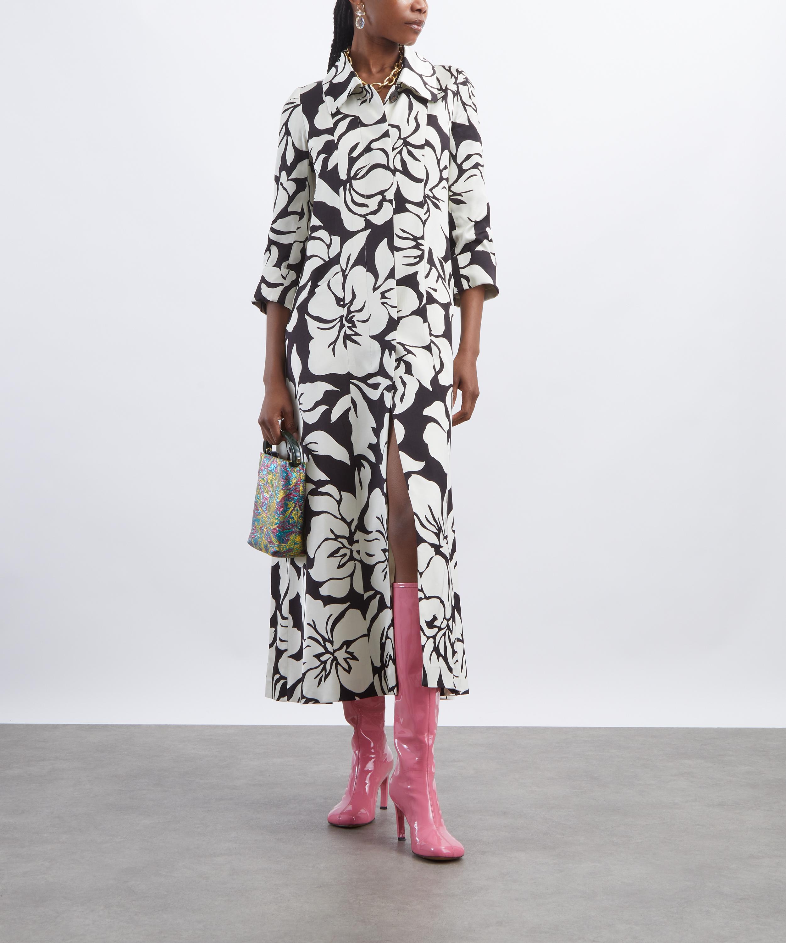 Dries Van Noten - Floral Print Satin Coat image number 1