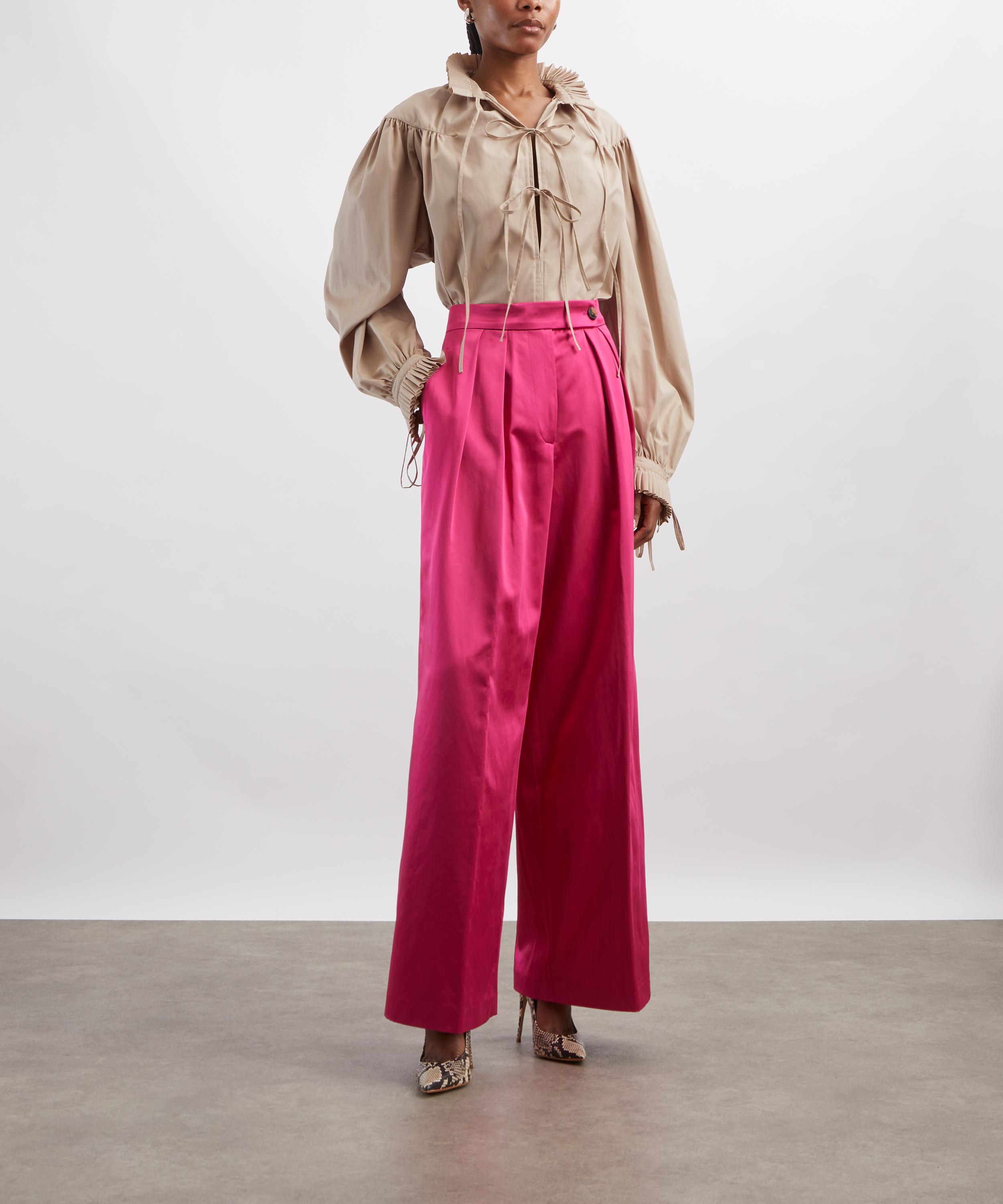 Dries Van Noten - Pamplona Satin Wide-Leg Trousers image number 1