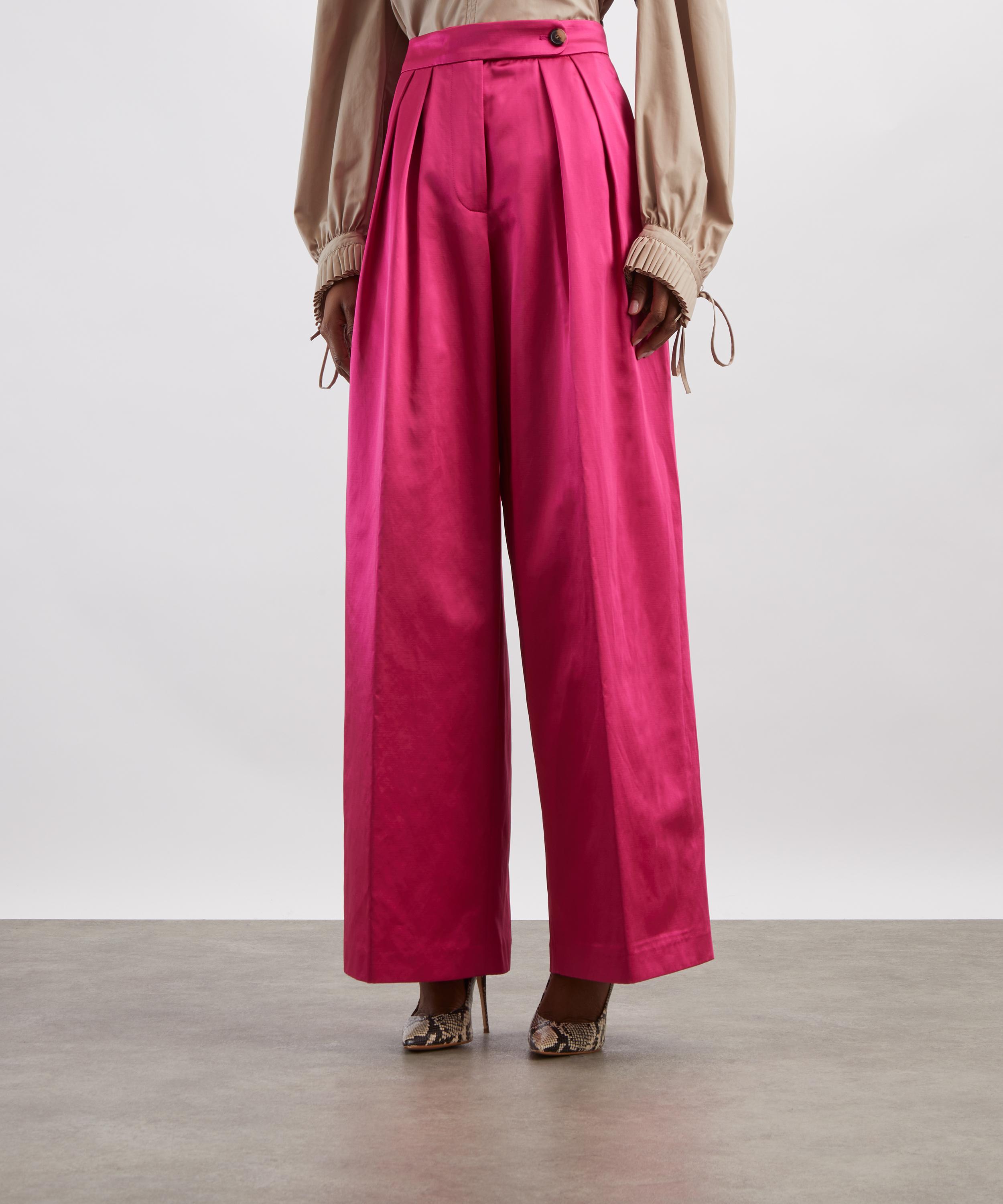 Dries Van Noten - Pamplona Satin Wide-Leg Trousers image number 2