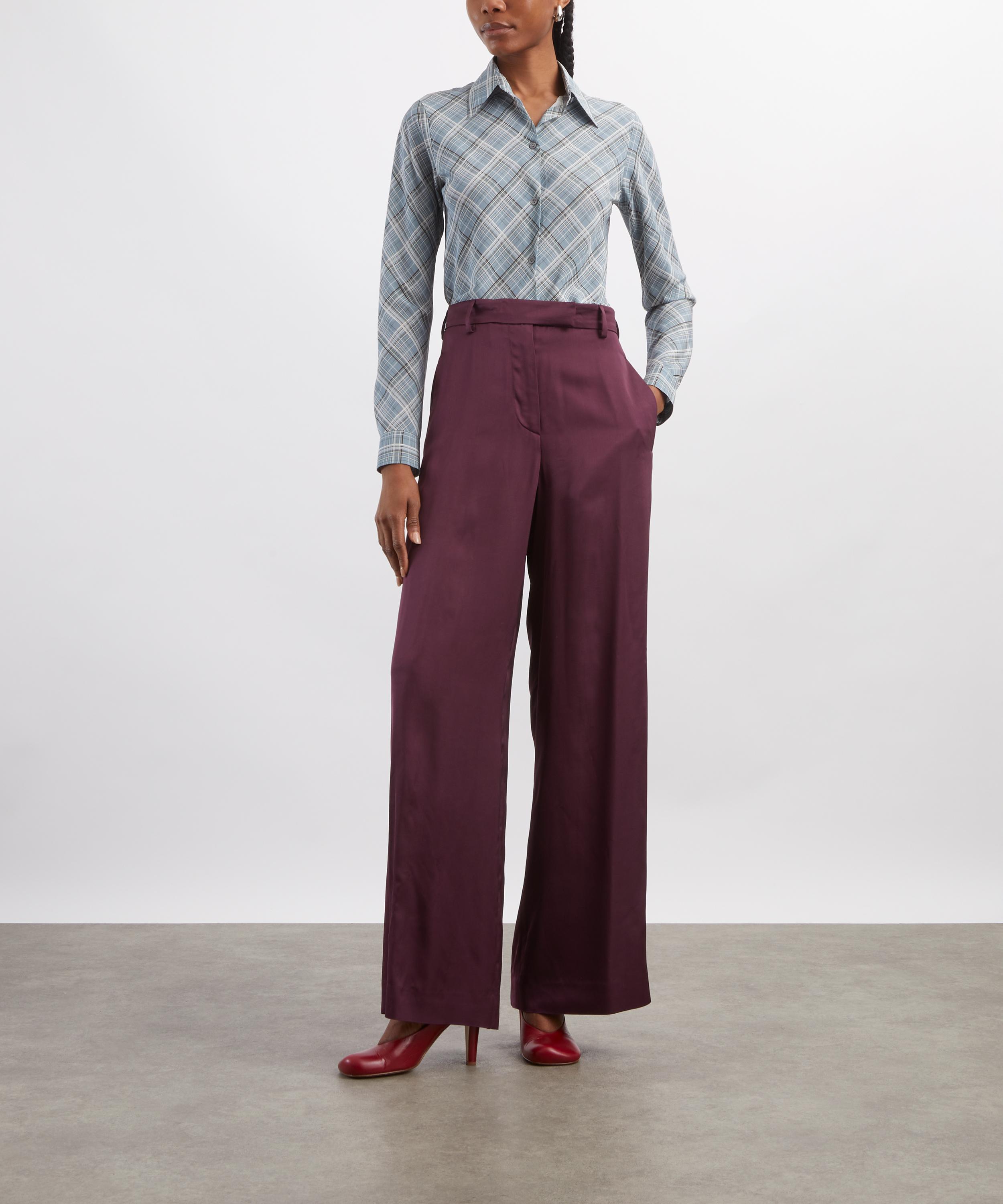 Dries Van Noten - Auber Wide Satin Trousers image number 1