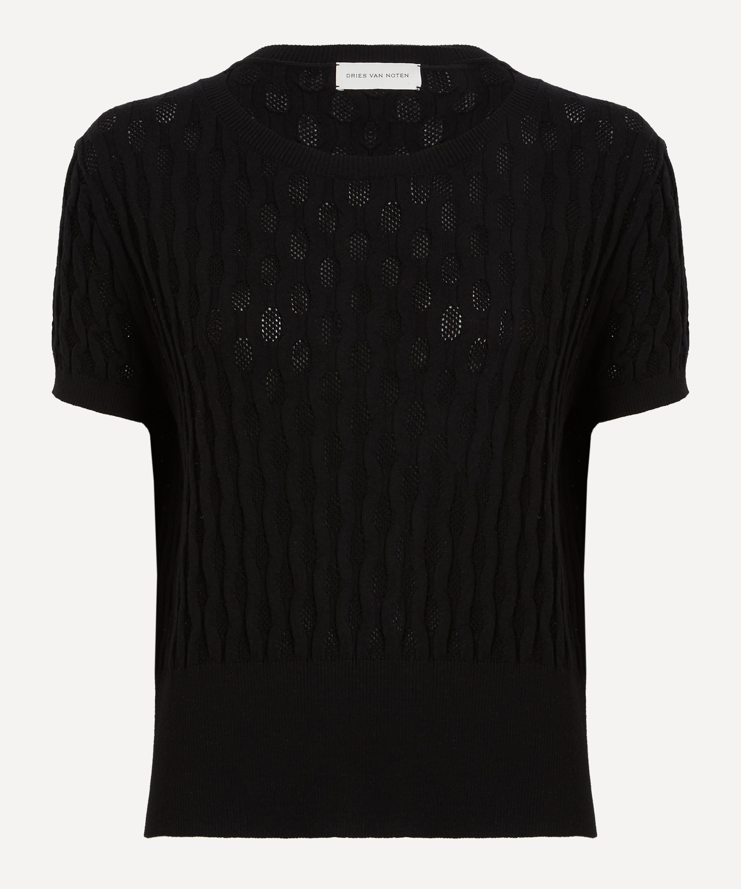 Dries Van Noten - Target Wool Short-Sleeve Sweater