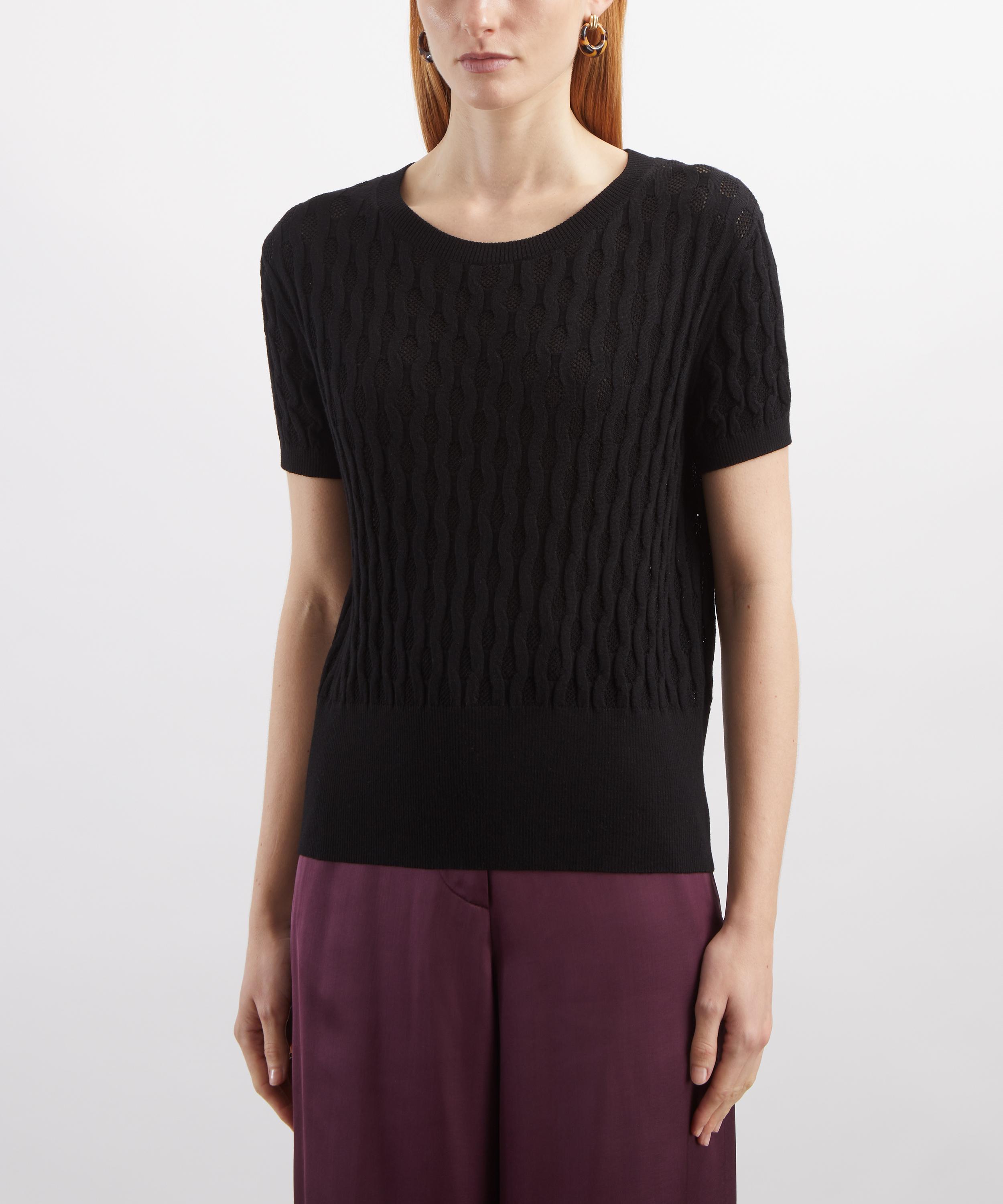 Dries Van Noten - Target Wool Short-Sleeve Sweater image number 2