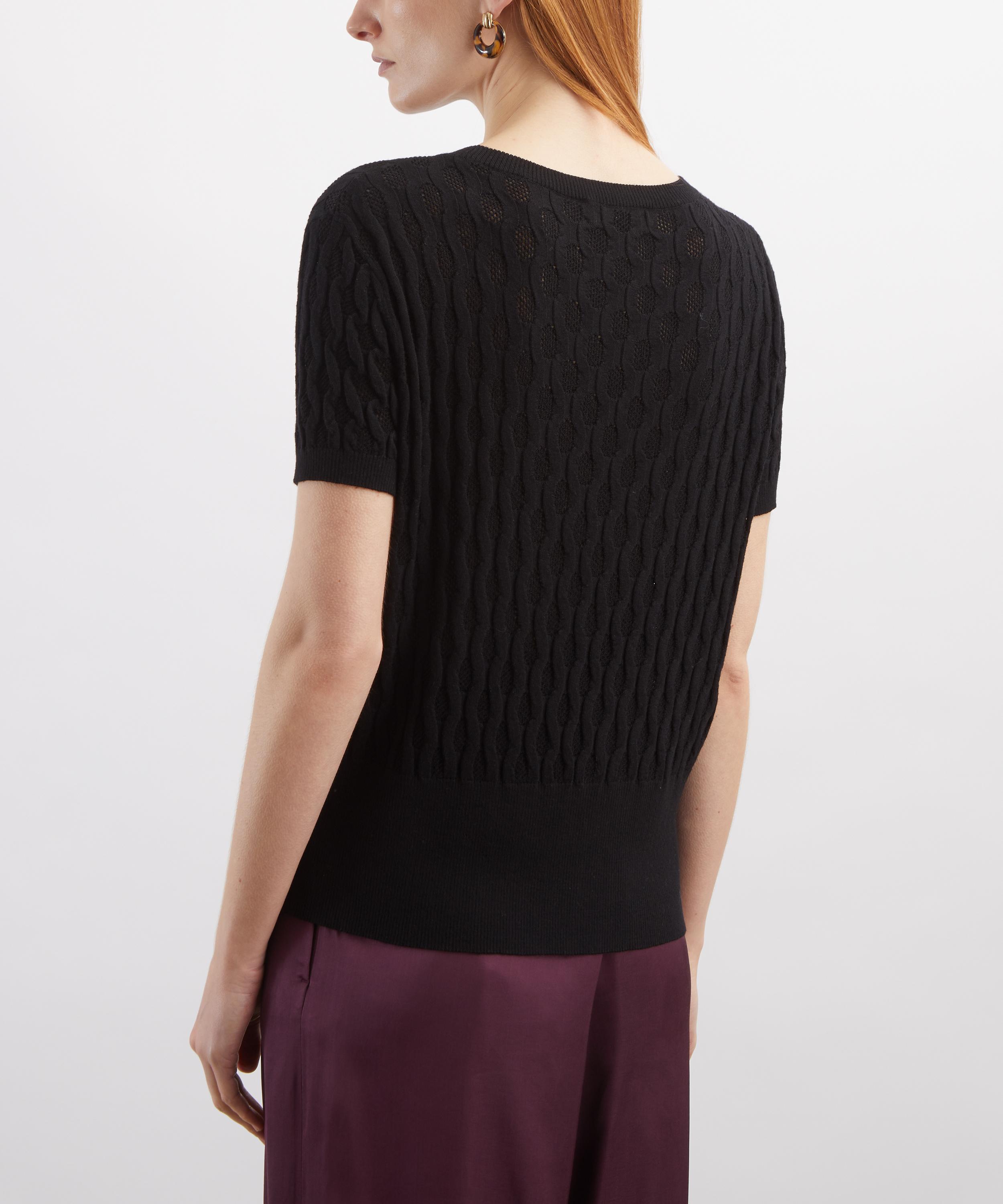 Dries Van Noten - Target Wool Short-Sleeve Sweater image number 3