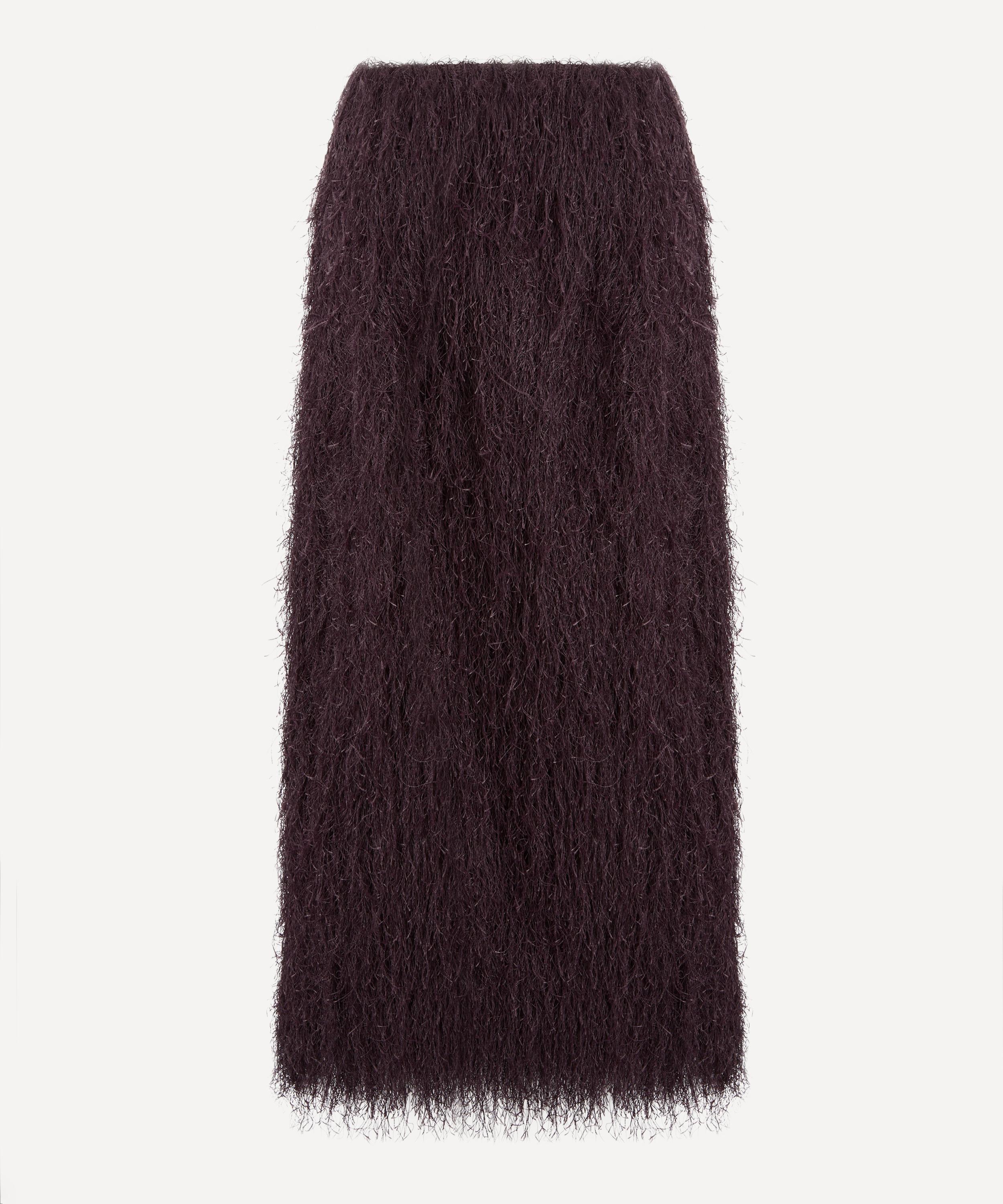 Dries Van Noten - Dark Purple Fringed Skirt