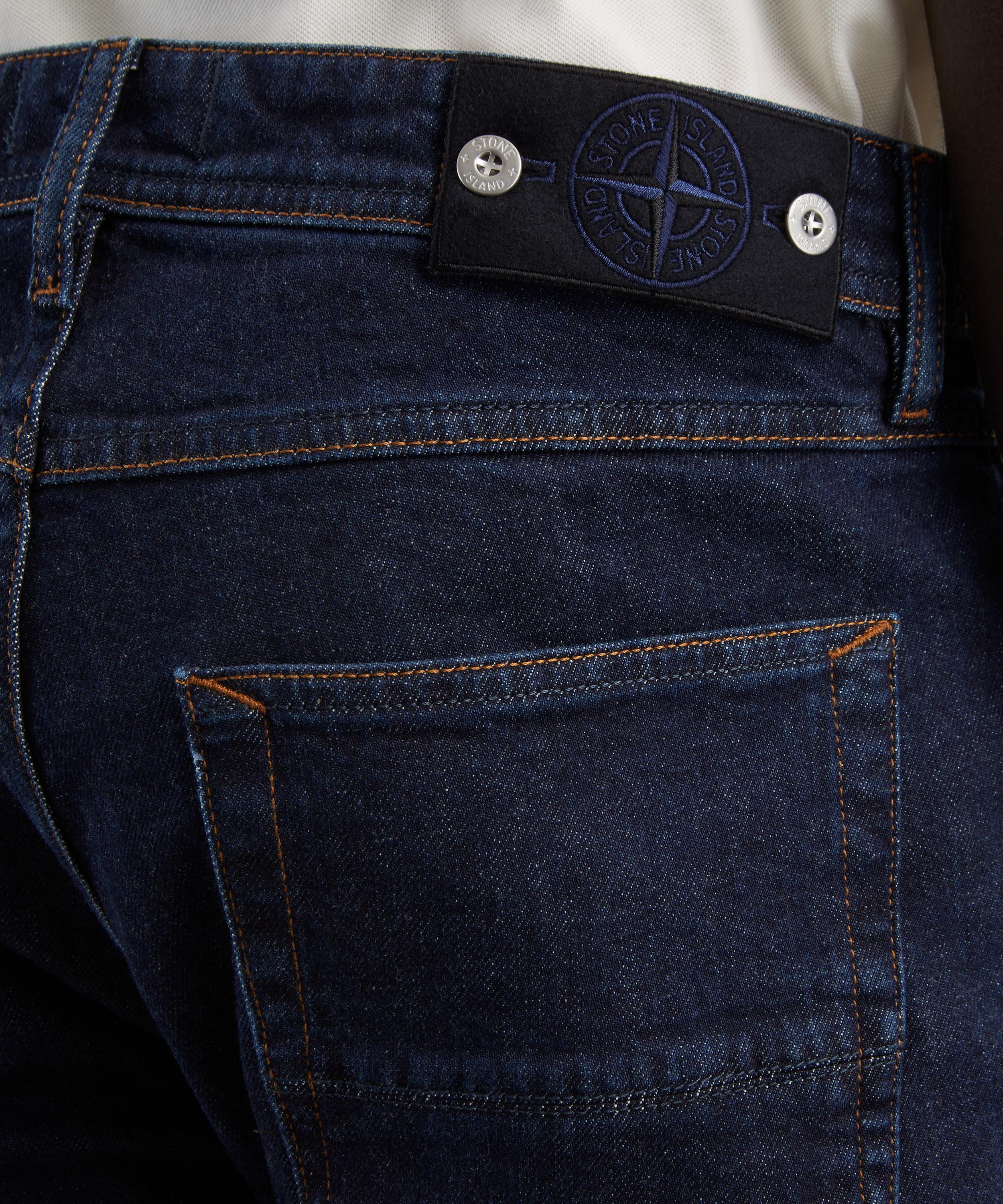 Stone Island - Stretch Indigo Loose-Fit Jeans in Blue Rinsed&nbsp; image number 4