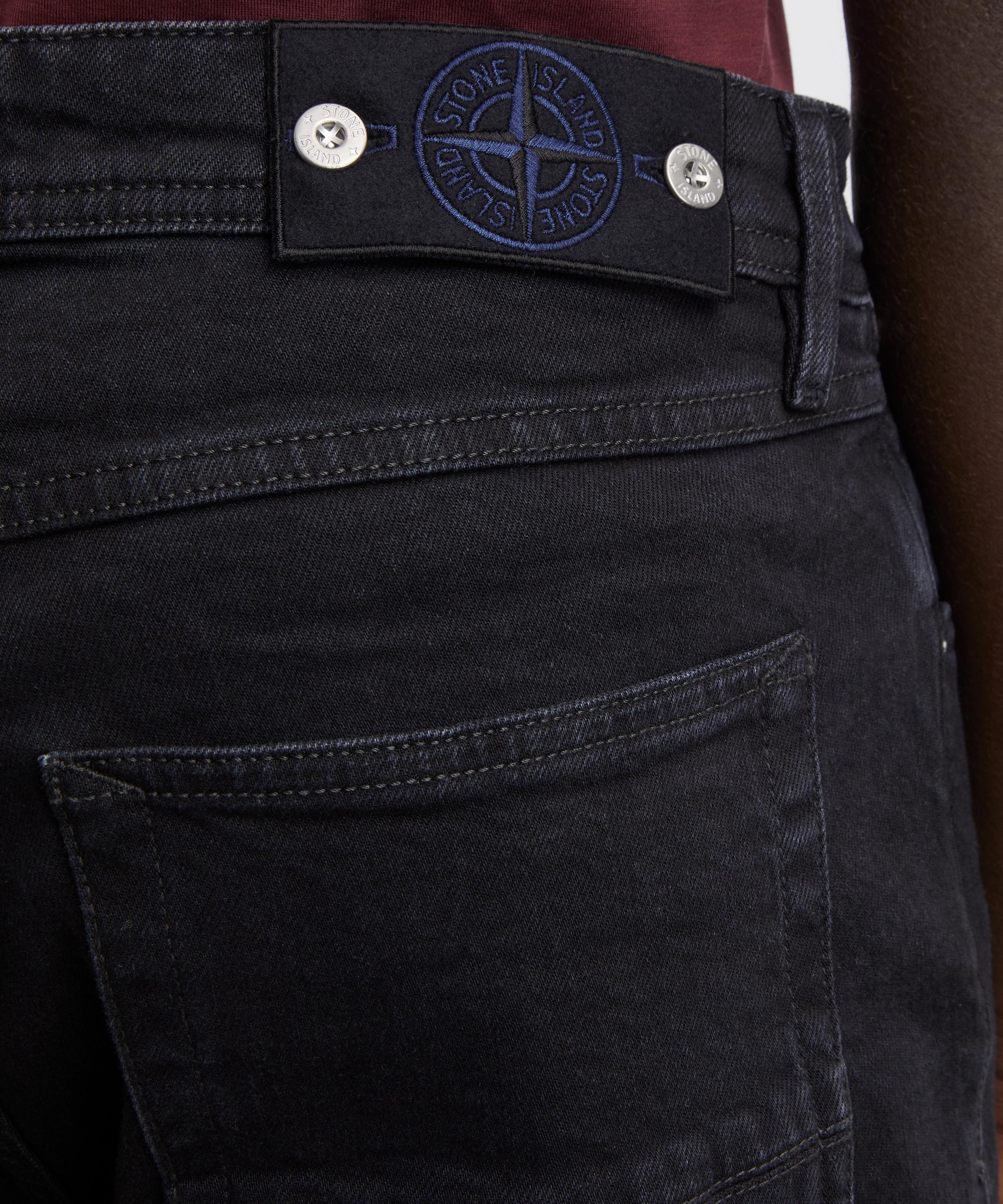 Stone Island - Stretch Black Slim-Fit Jeans in Black Rinse image number 4