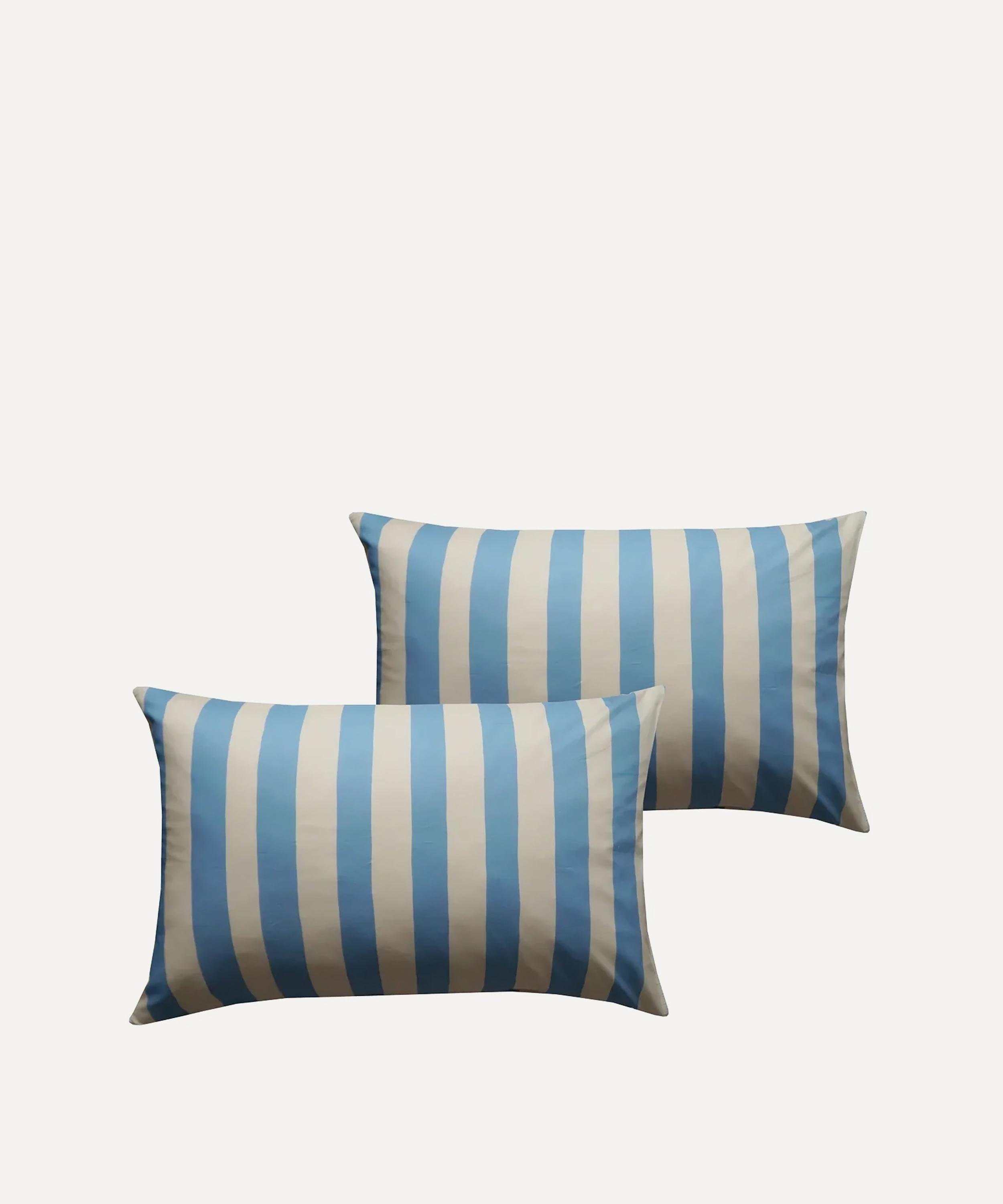 Coco & Wolf - Vacation Stripe Tana Lawn&trade;&nbsp;Cotton Pillowcases Set of Two