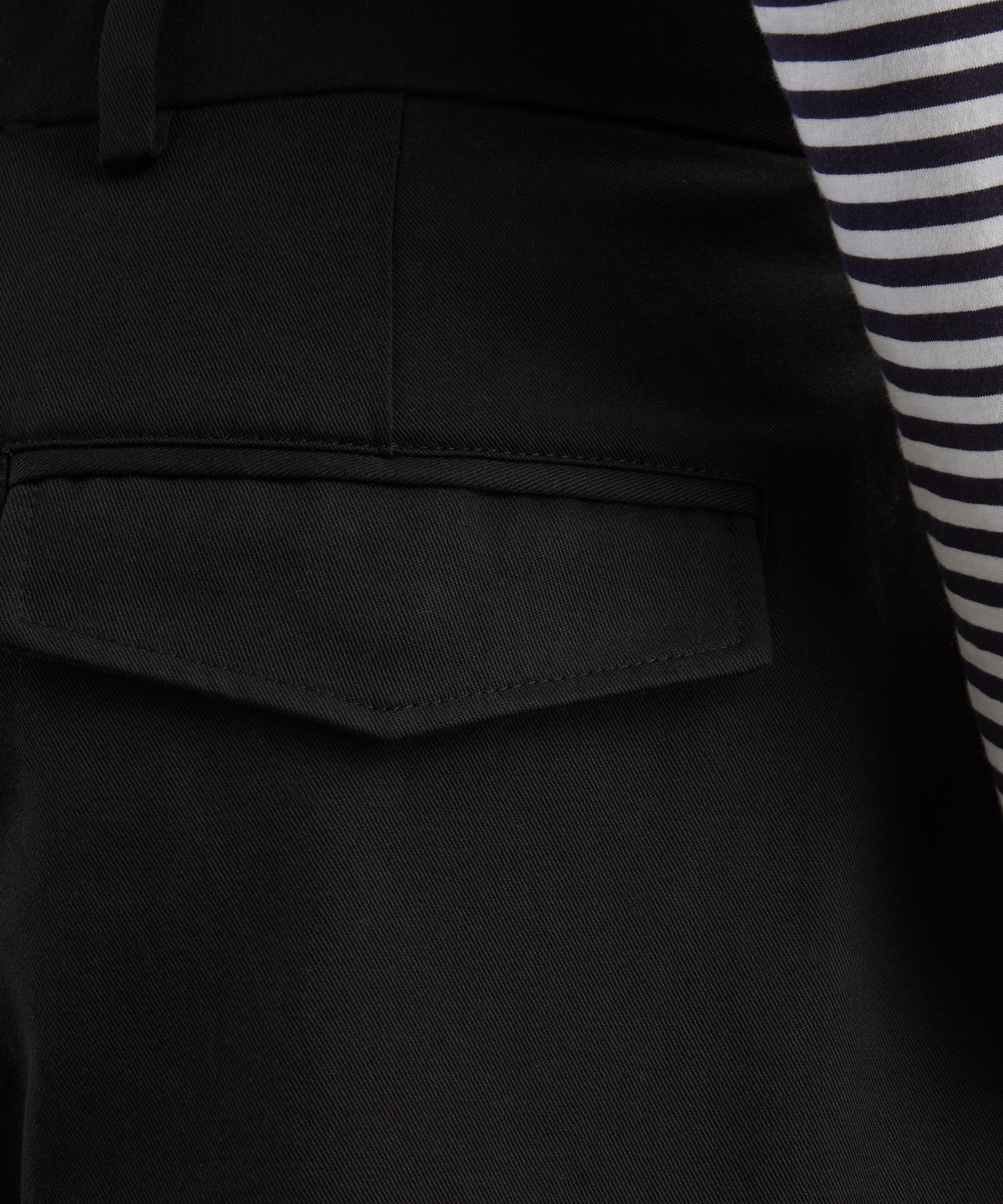 Wax London - Aubyn Black Wool-Blend Twill Pleated Trousers&nbsp; image number 4