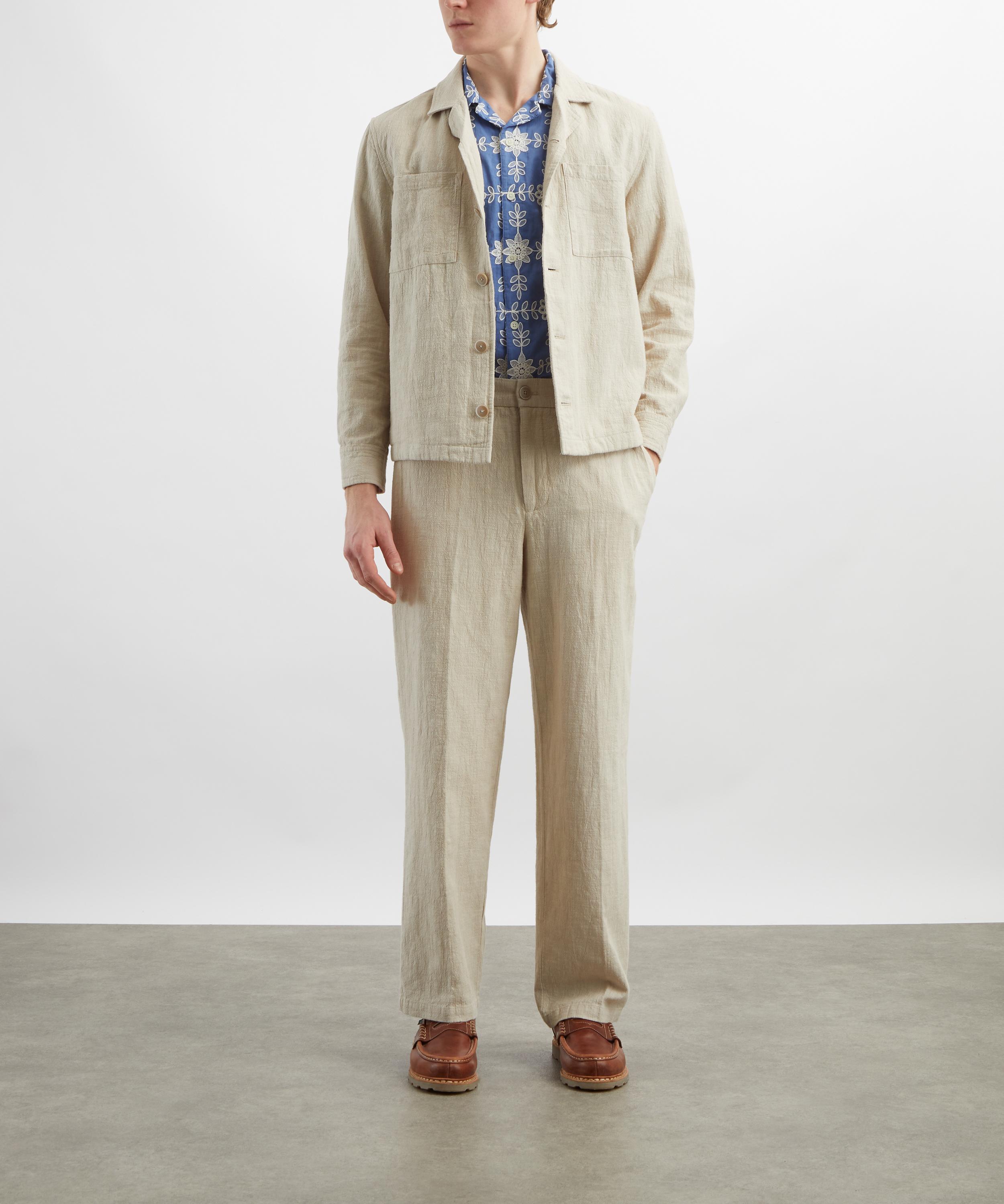 Wax London - Aldred Natural Linen-Cotton Overshirt image number 1