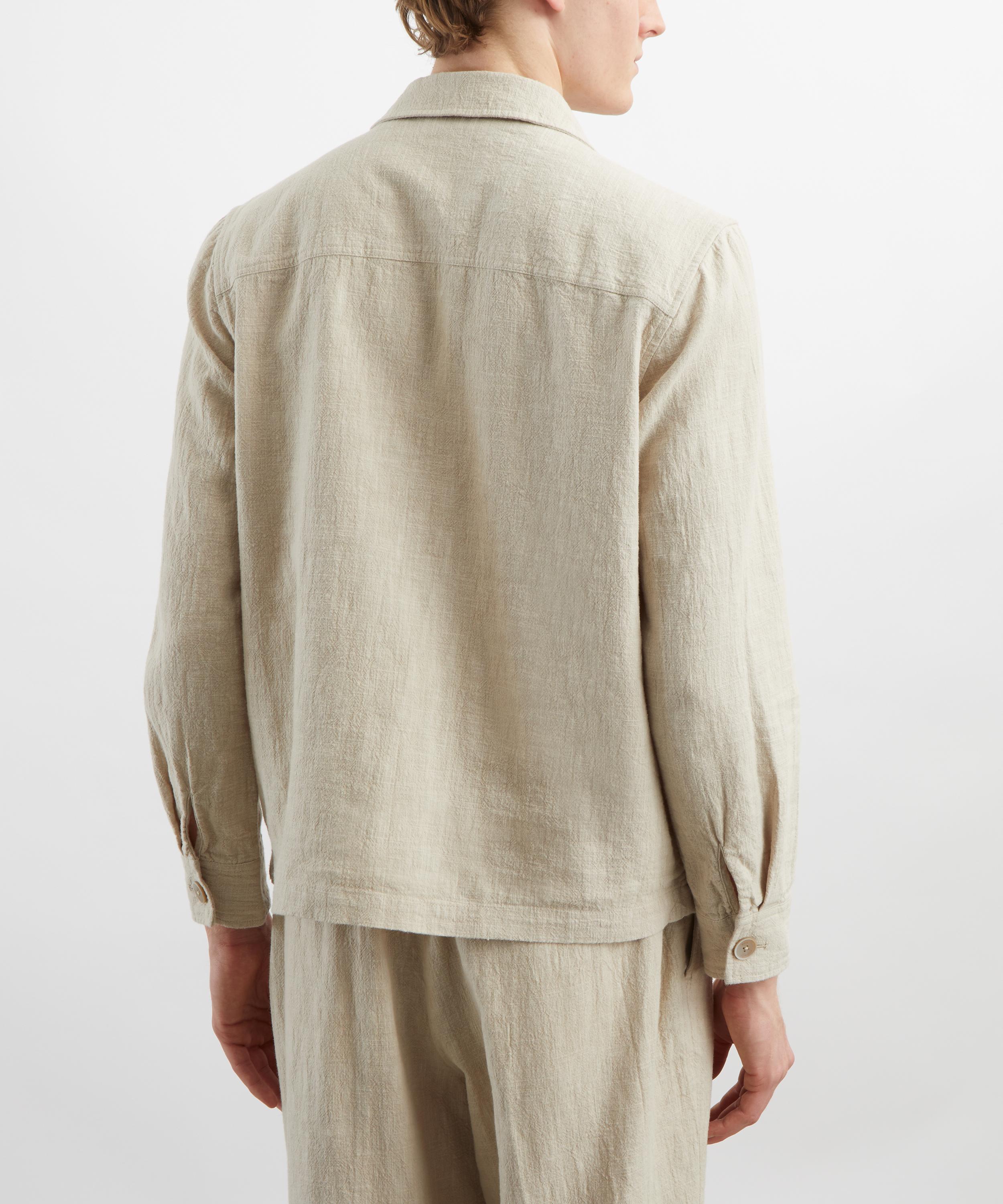 Wax London - Aldred Natural Linen-Cotton Overshirt image number 3