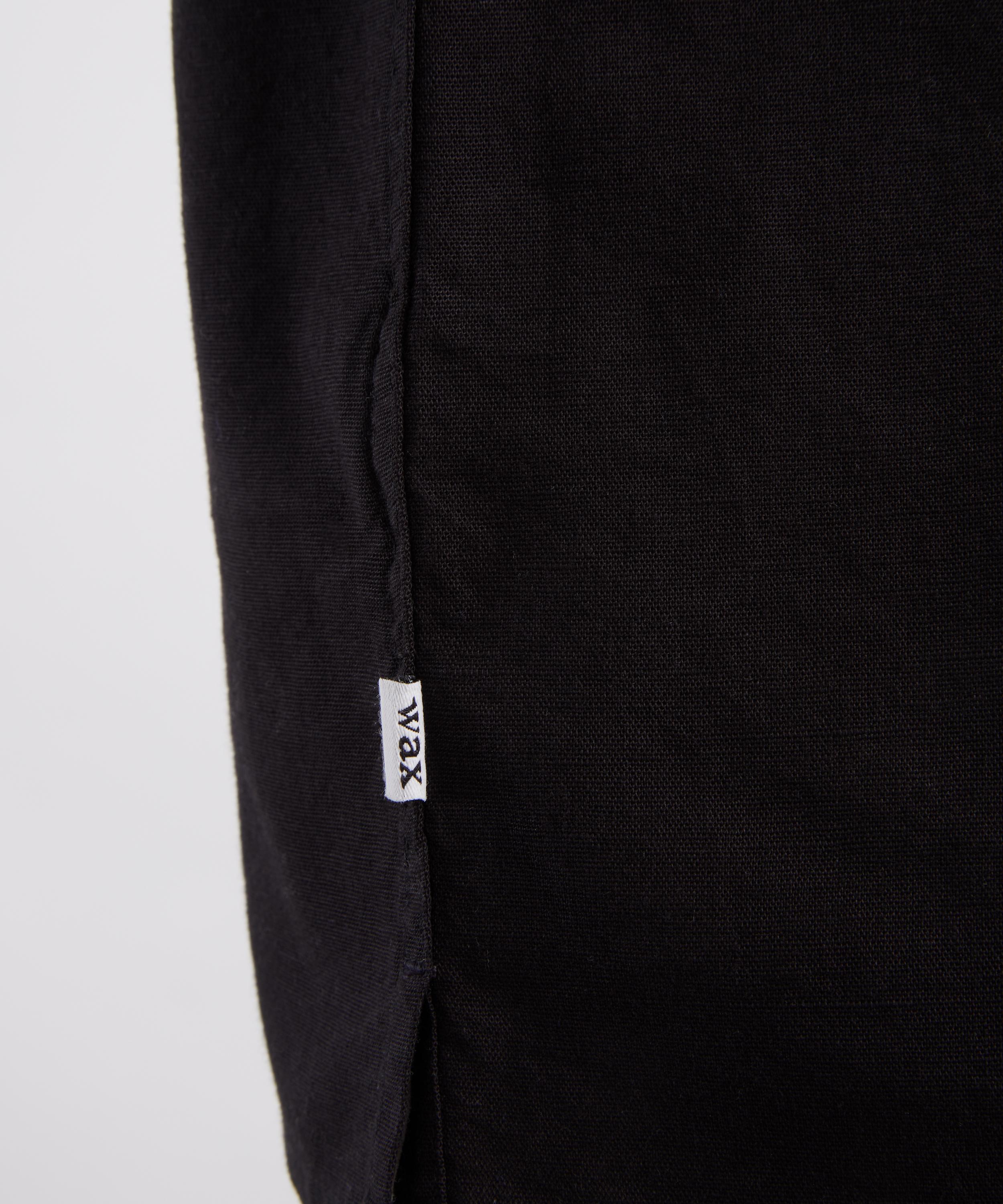 Wax London - Didcot Black-Beige Abstract Applique Shirt image number 4