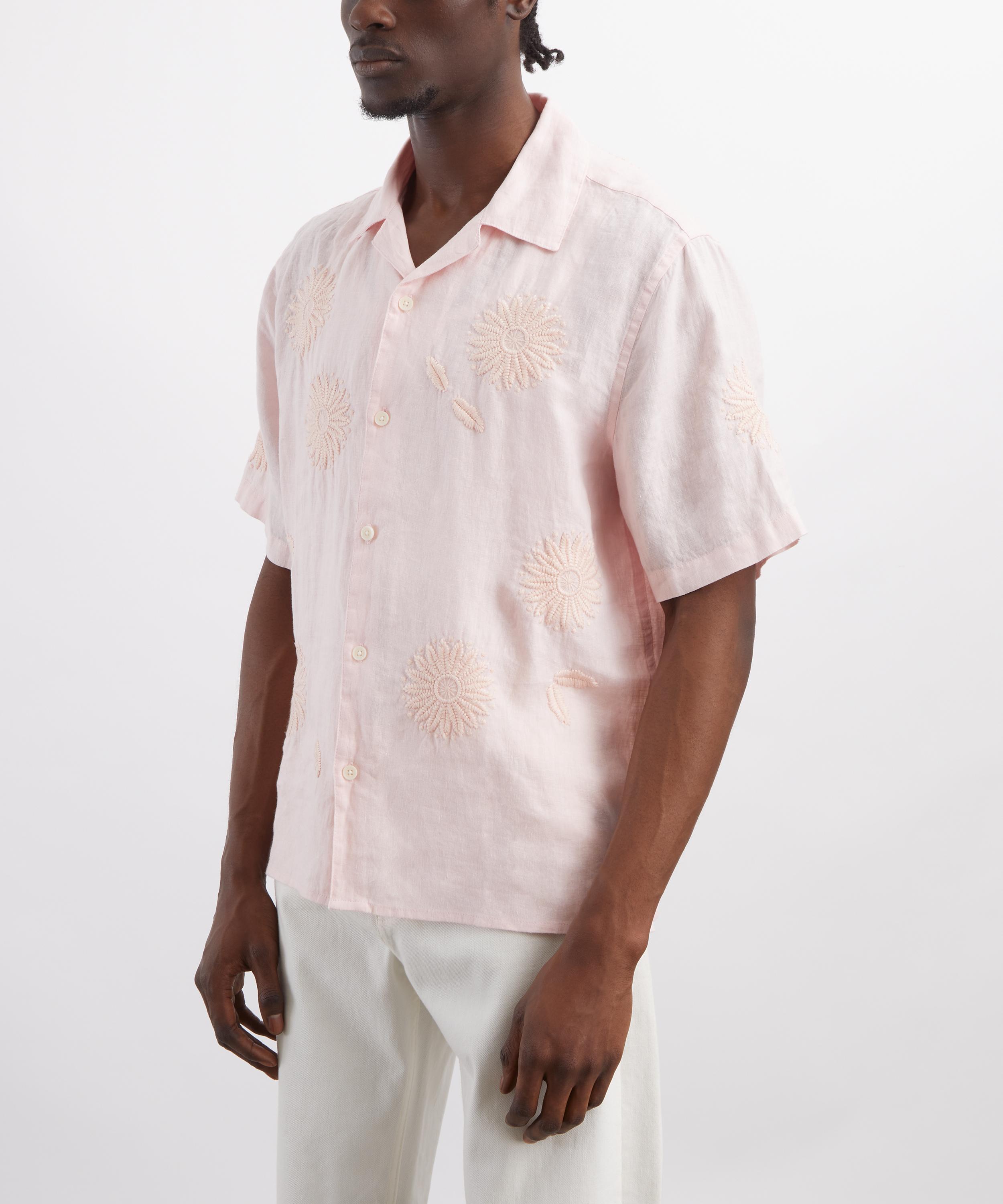 Wax London - Didcot Pink Flower-Embroidered Shirt image number 2