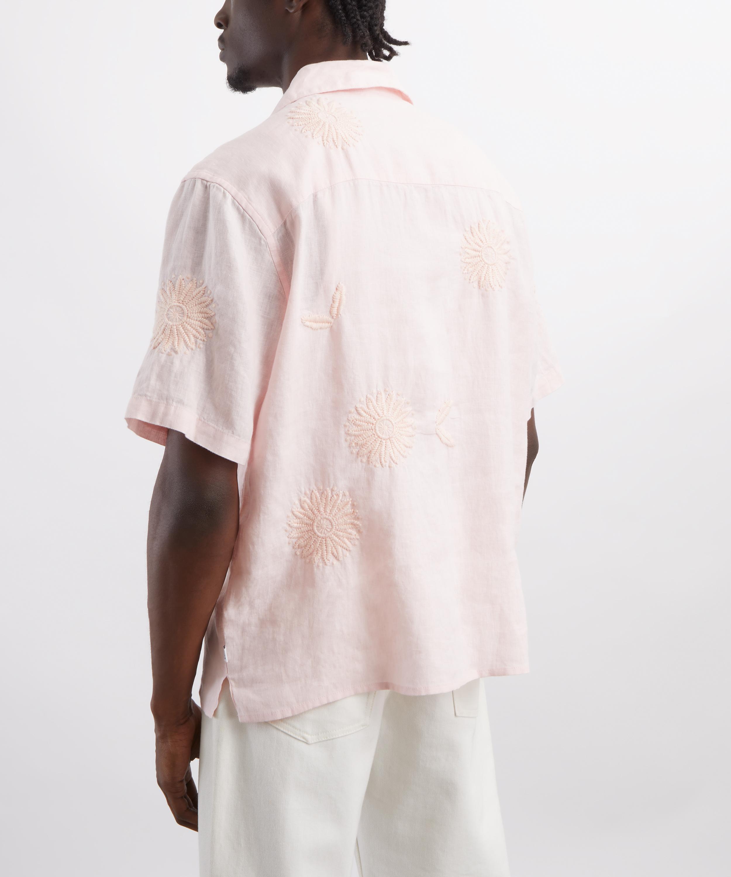 Wax London - Didcot Pink Flower-Embroidered Shirt image number 3