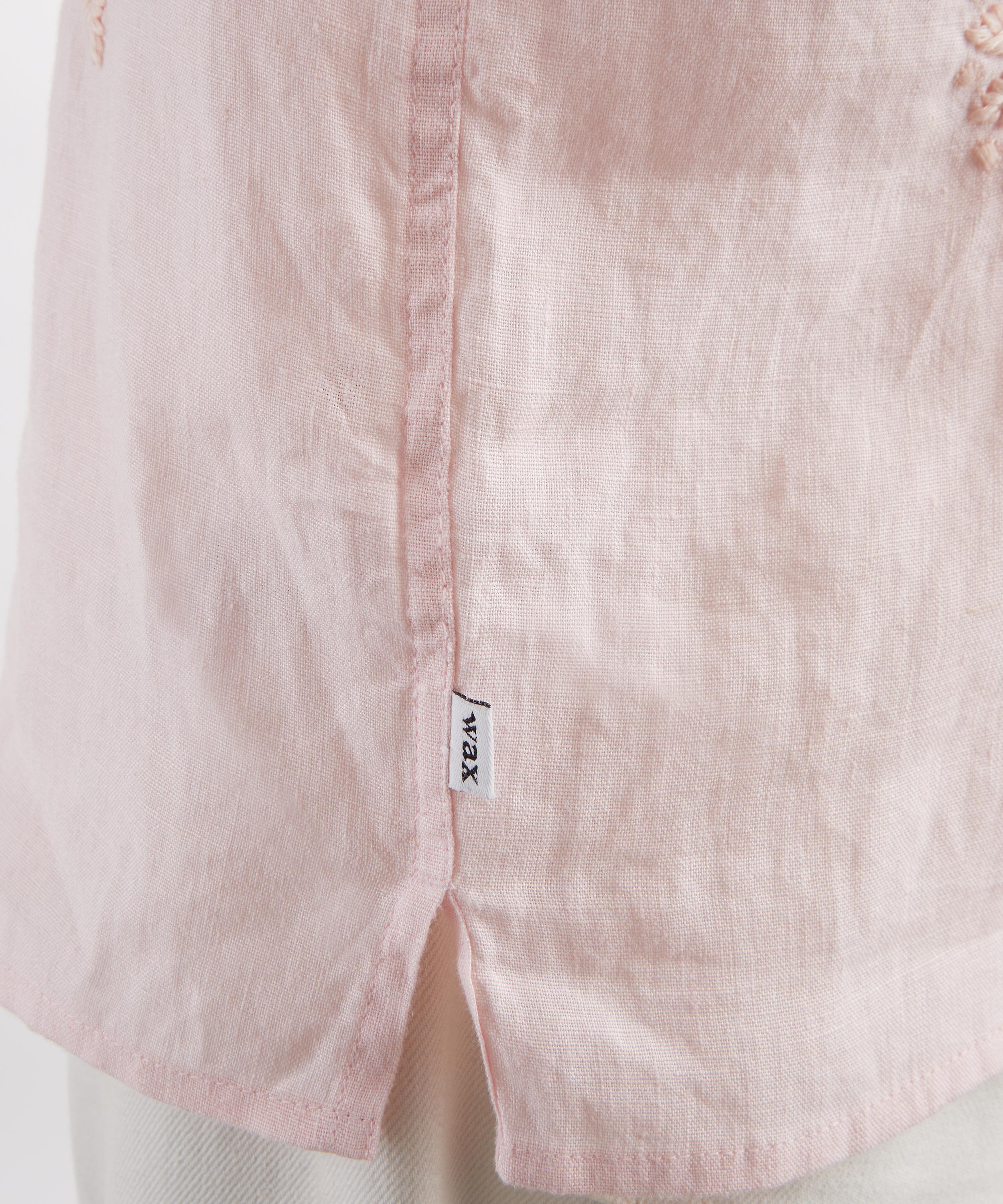 Wax London - Didcot Pink Flower-Embroidered Shirt image number 4