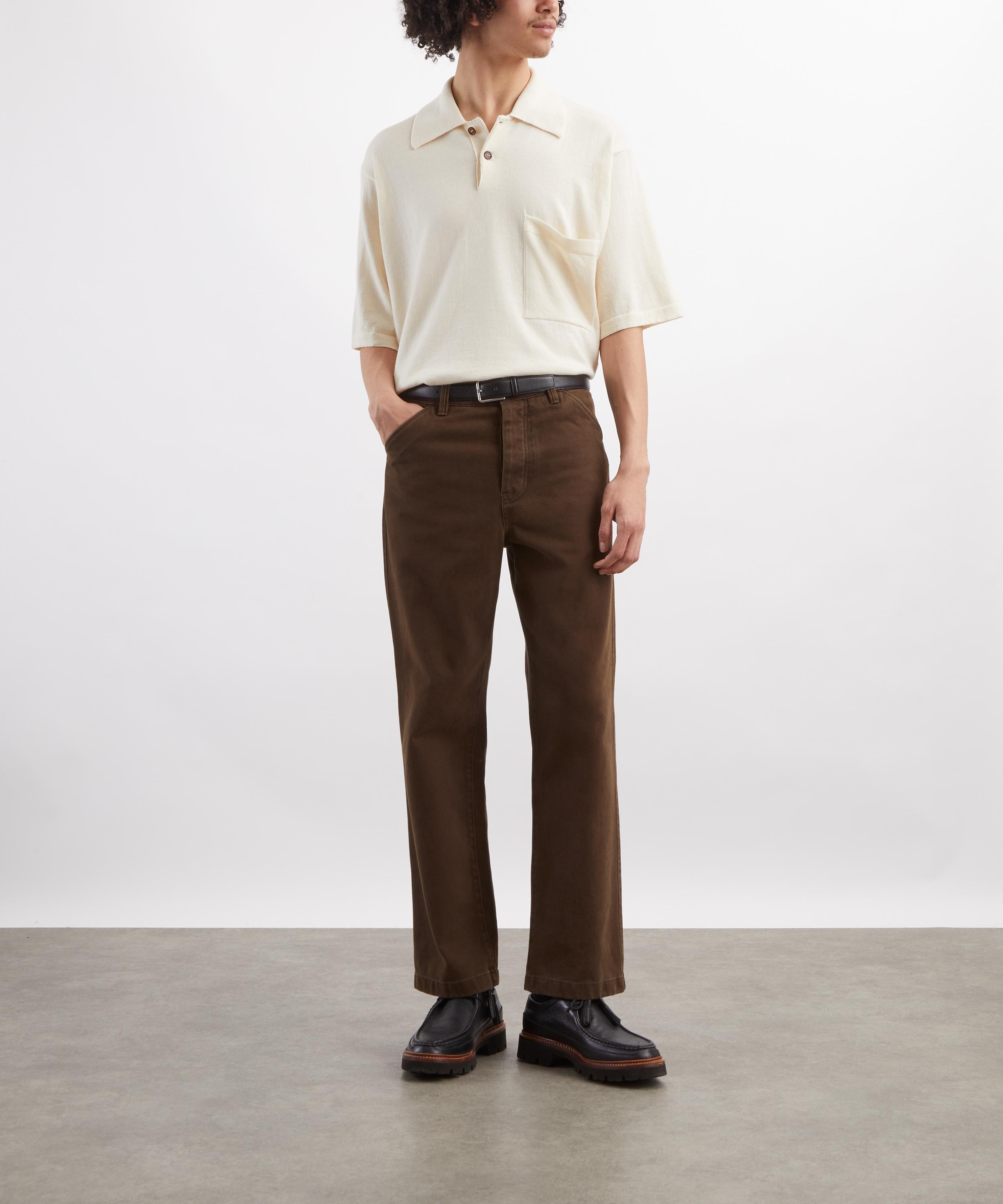 Universal Works - Ecru Woolcot Bio Pullover Knit Shirt image number 1