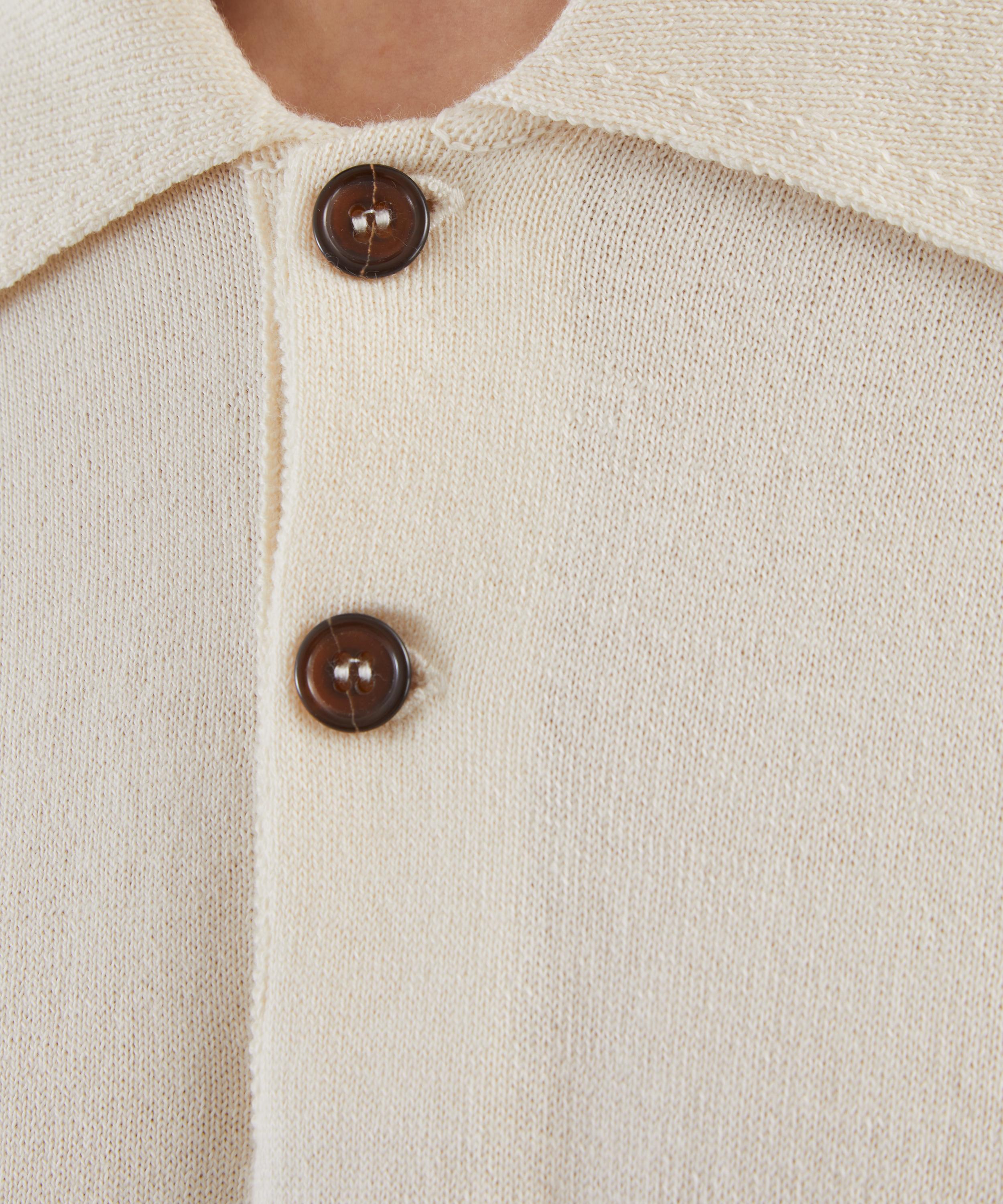 Universal Works - Ecru Woolcot Bio Pullover Knit Shirt image number 4