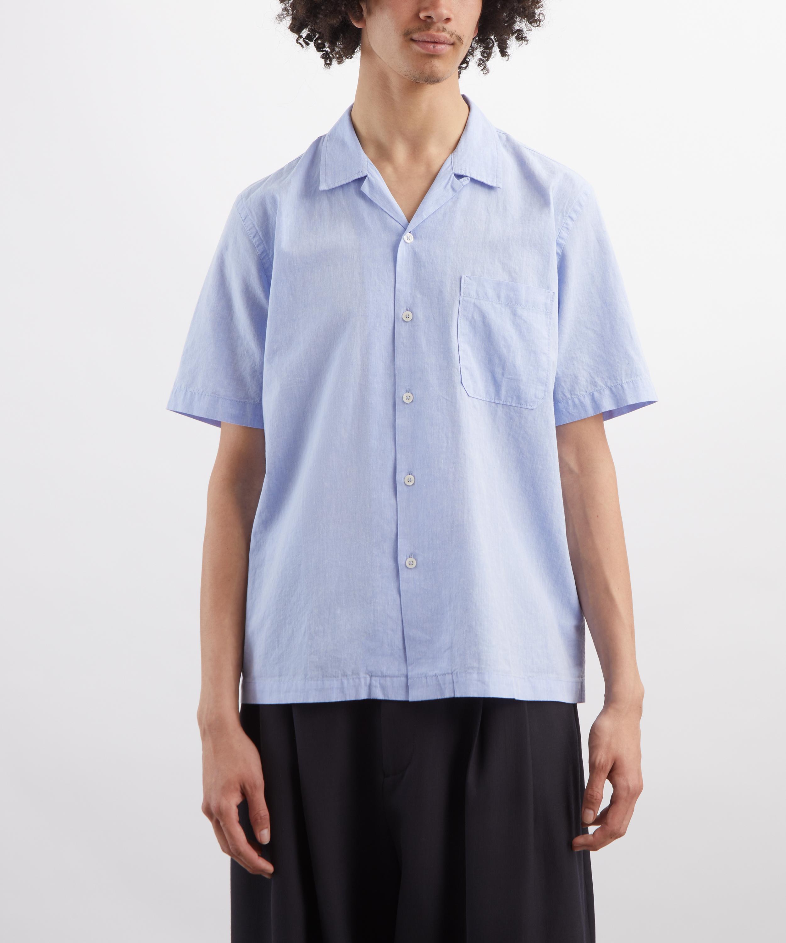 Universal Works - Sky Blue Sido Linen Mix Road Shirt image number 2