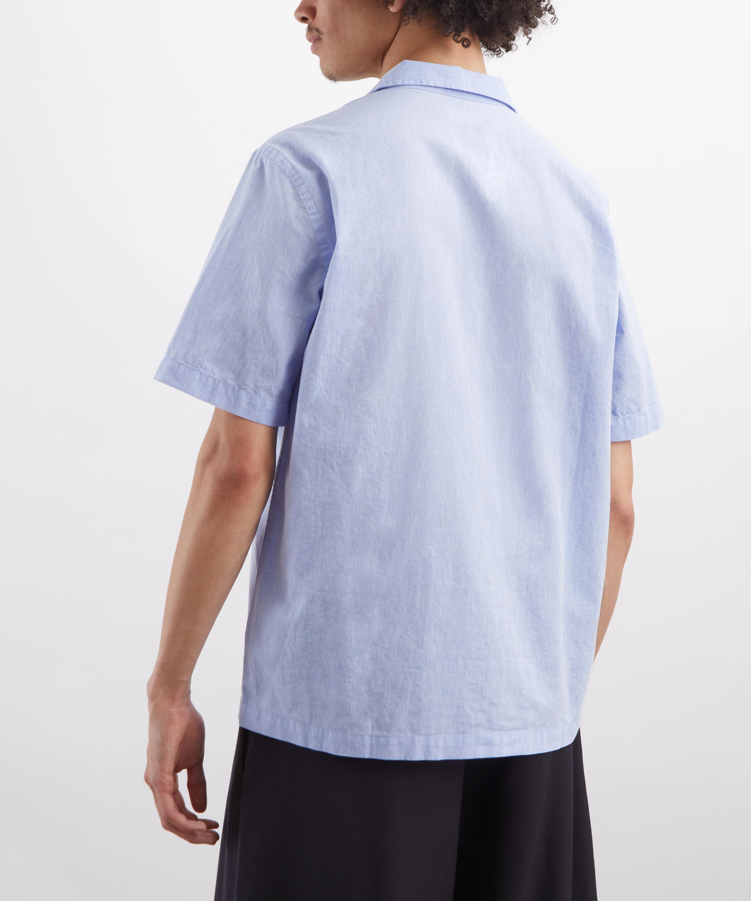 Universal Works - Sky Blue Sido Linen Mix Road Shirt image number 3