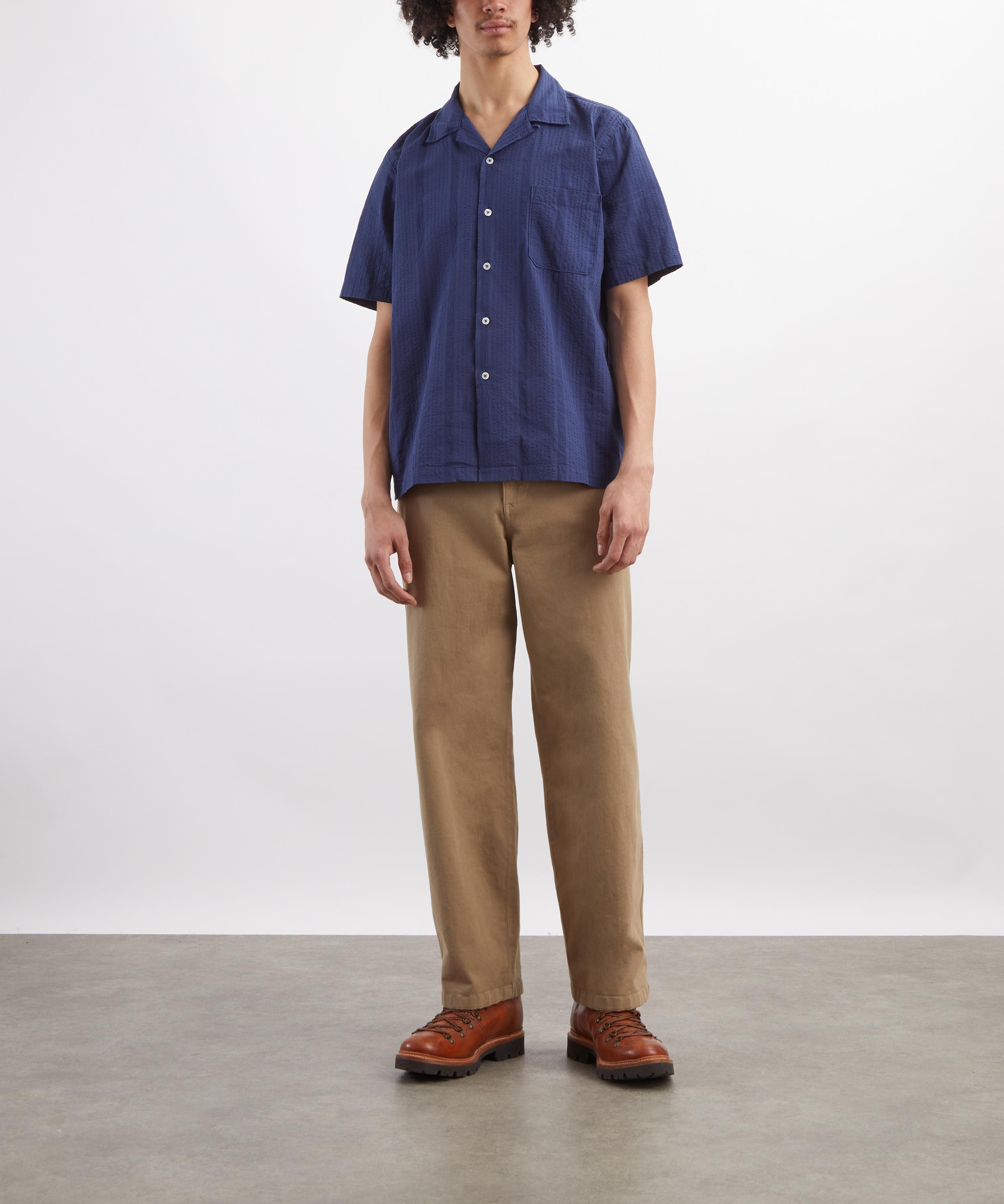 Universal Works - Blue Maui Cotton Road Shirt image number 1