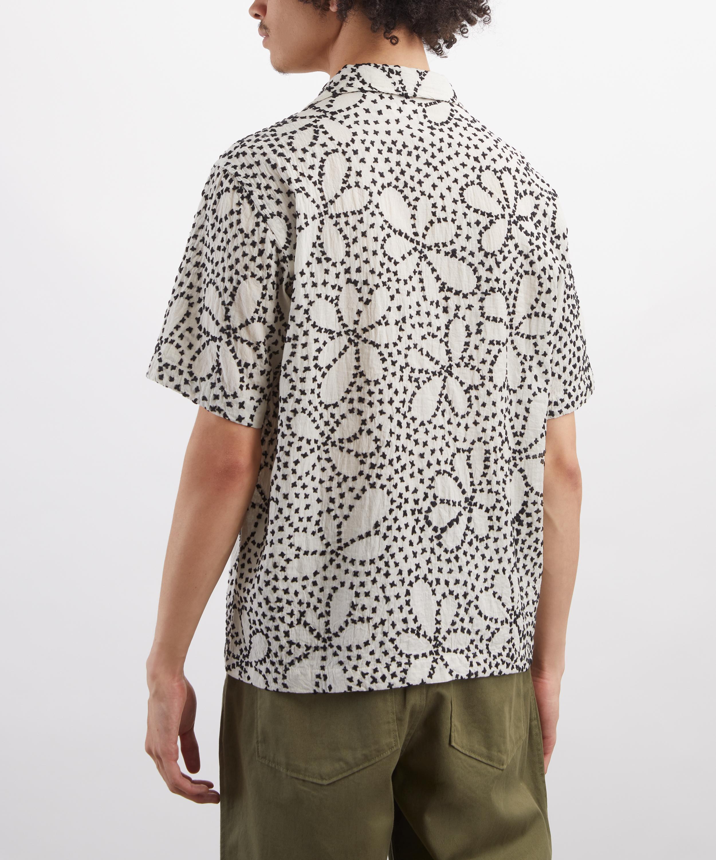 Universal Works - Ecru-Black Kantha Flower Road Shirt image number 3