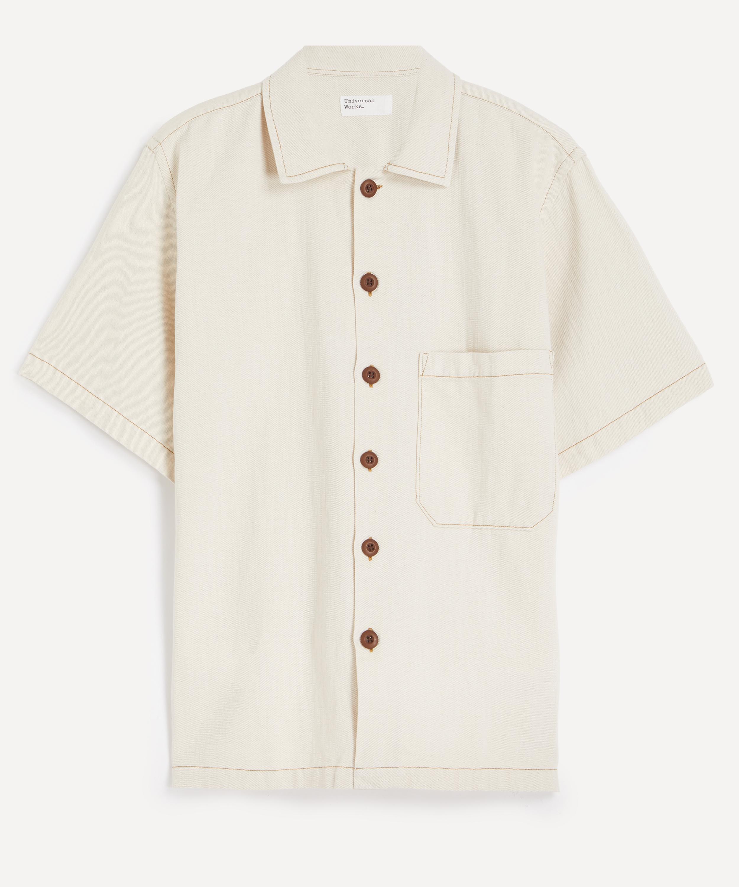 Universal Works - Ecru Koko Cotlin Short-Sleeve Fatigue Shirt