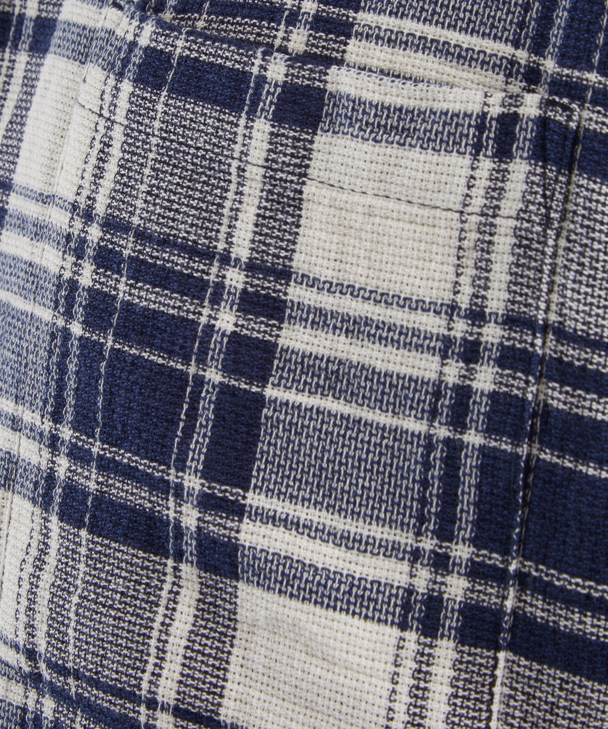 Universal Works - Navy Texture Plaid Cancun Chore Jacket image number 4
