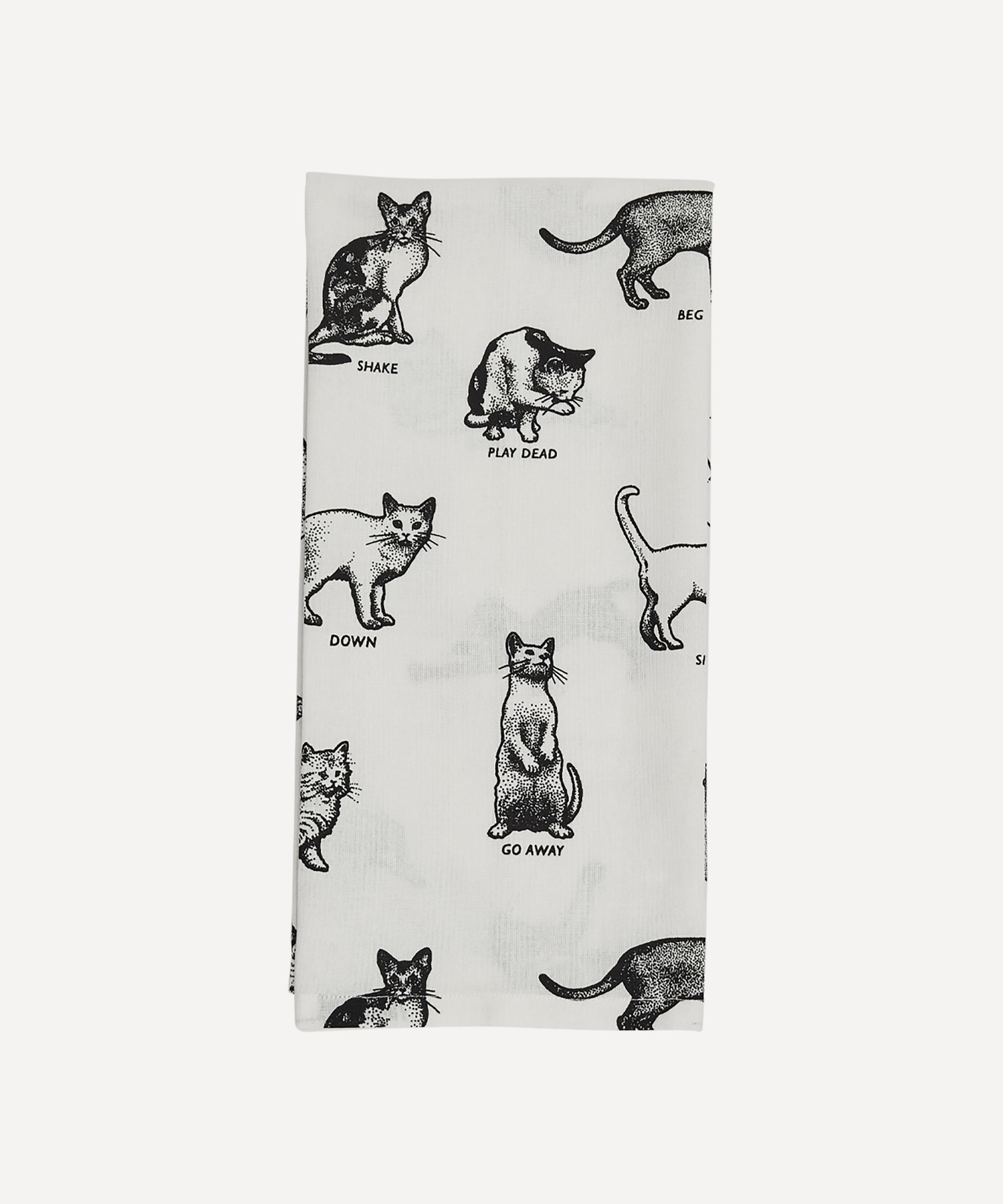 Fishs Eddy - Cat Tricks Tea Towel image number 0