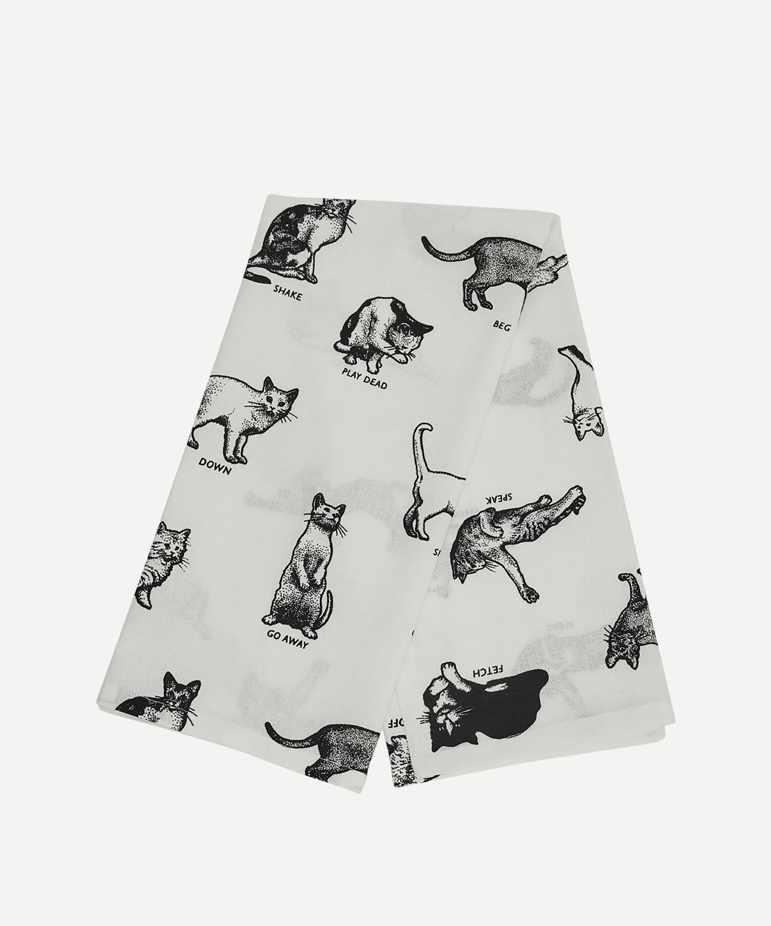 Fishs Eddy - Cat Tricks Tea Towel image number 2
