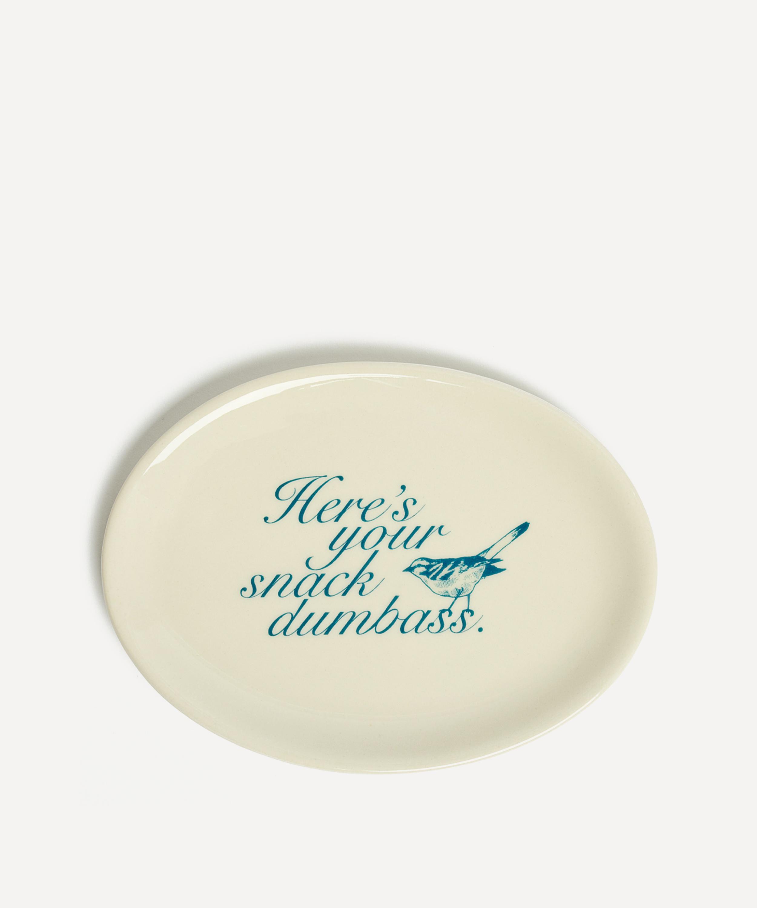 Fishs Eddy - Here&rsquo;s Your Snack Dumbass Tray