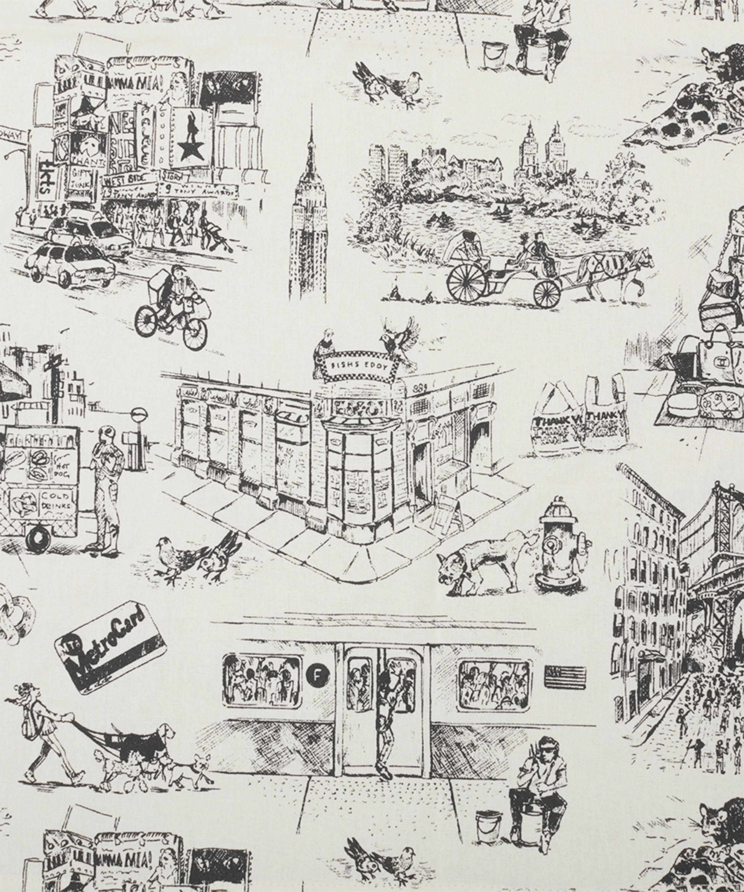 Fishs Eddy - NYC Toile Tea Towel image number 1