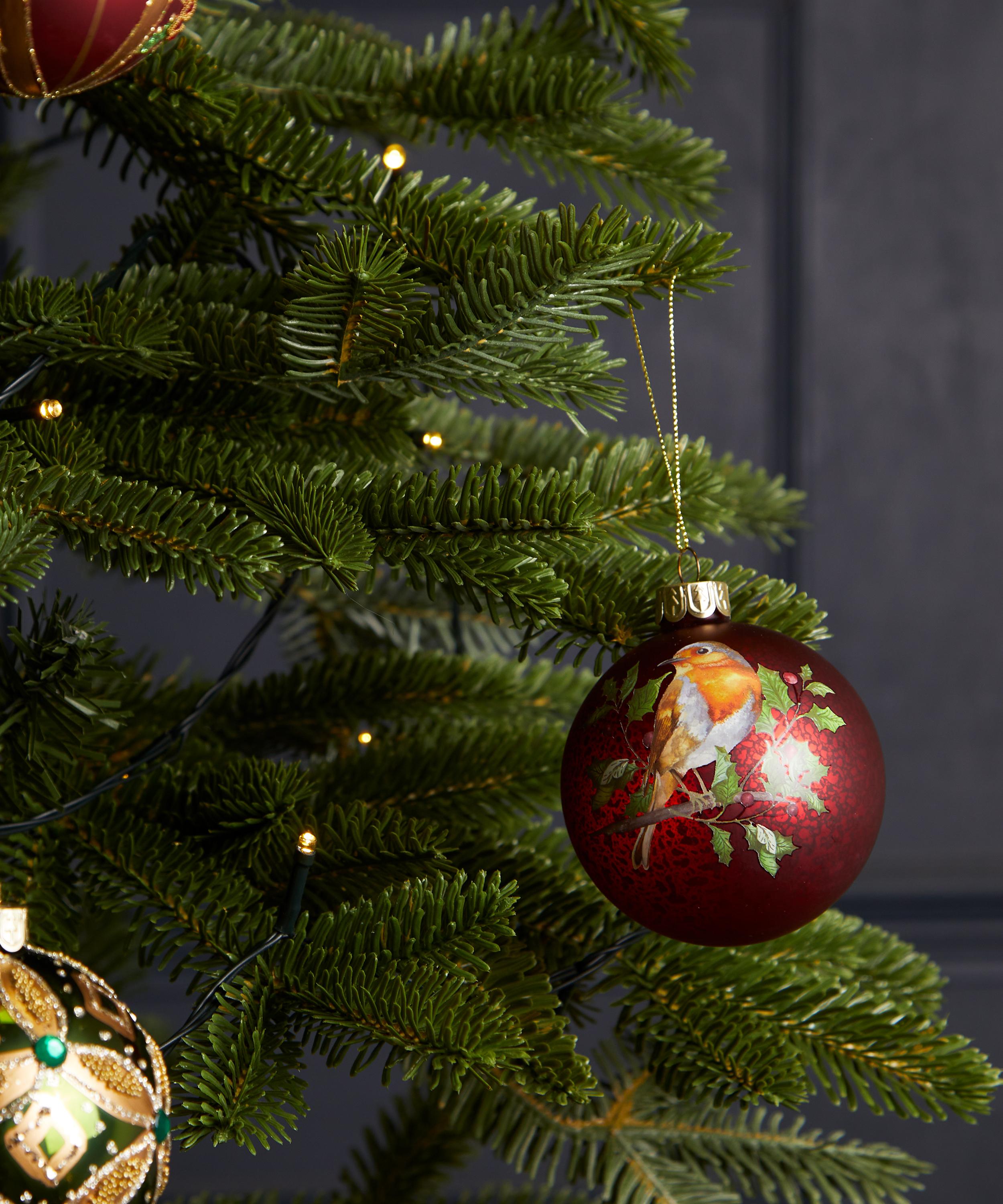 Christmas - Robin Antique Red Glass Ornament image number 1
