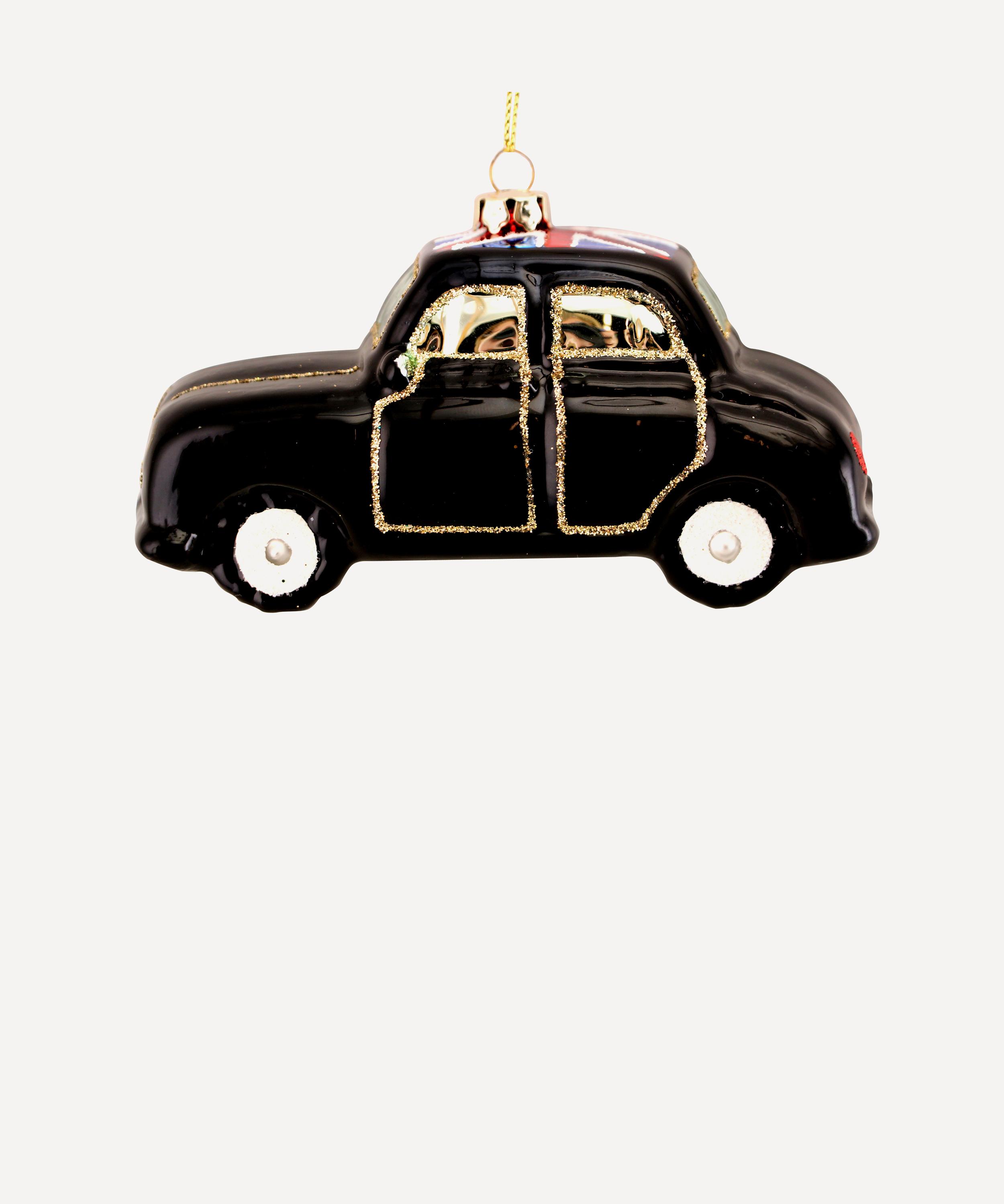 Christmas - London Taxi Glass Ornament image number 0